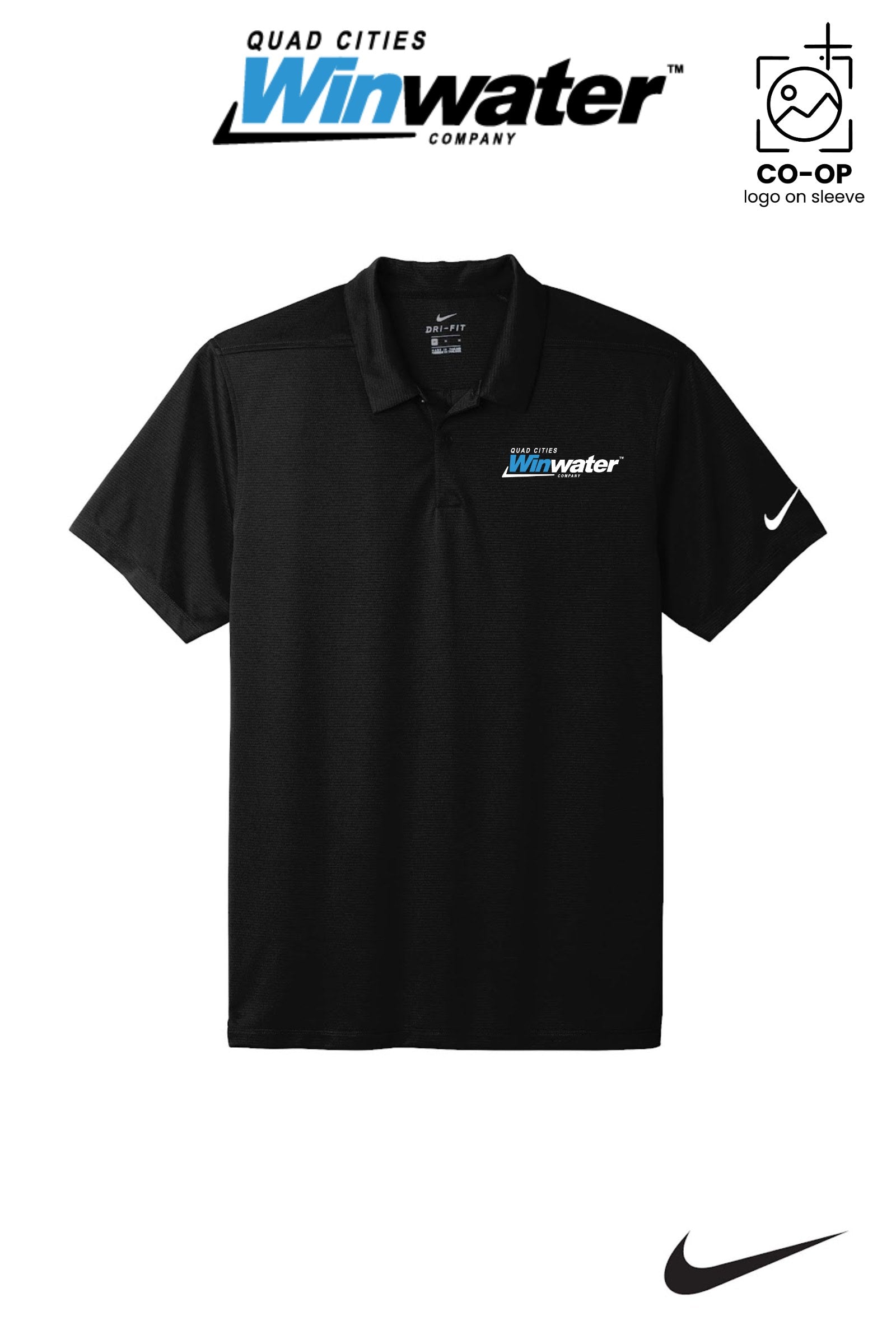 Nike Dry Essential Solid Polo - Quad Cities Winwater