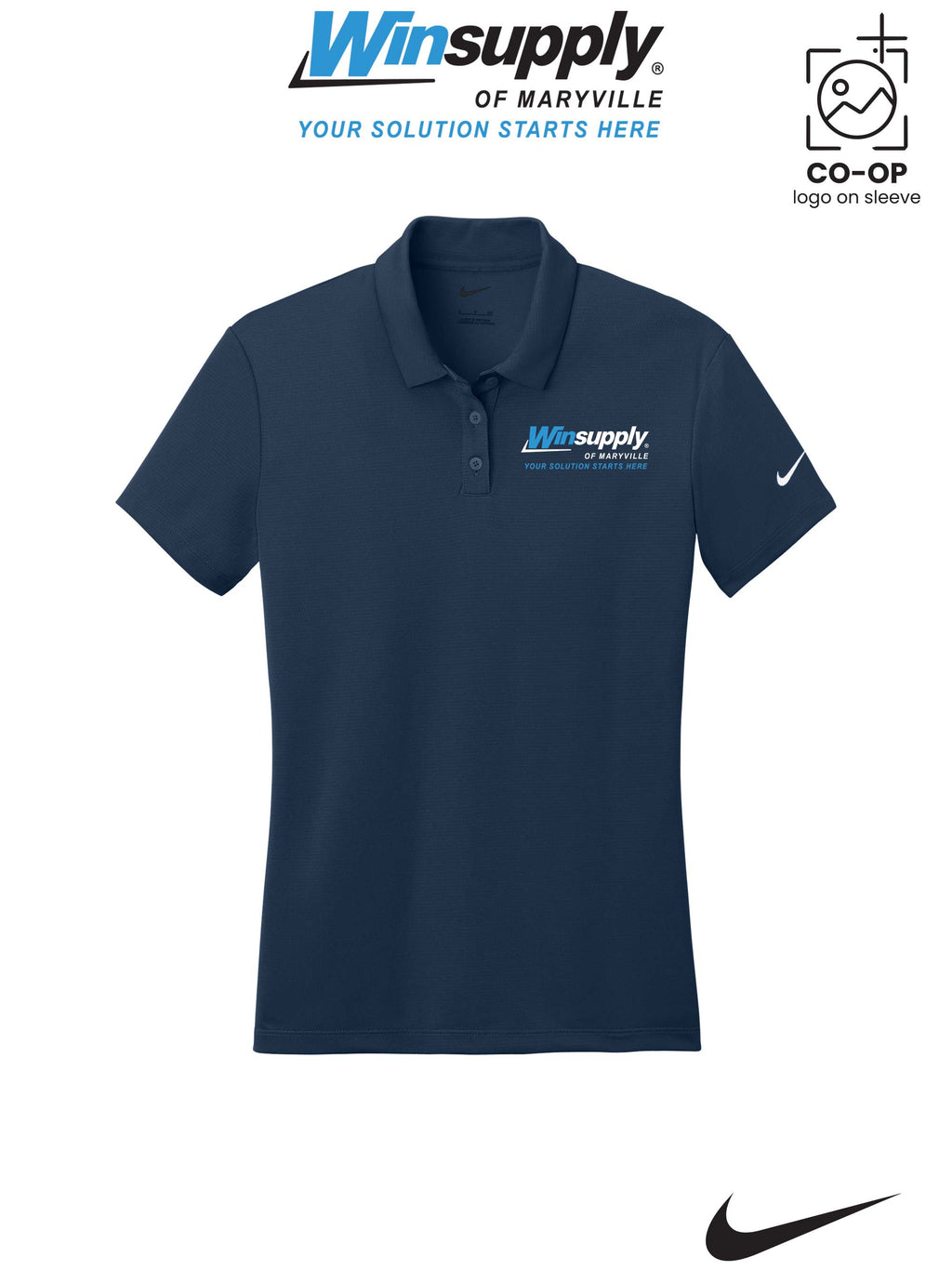 Nike Womens Dry Essential Solid Polo - Winsupply of Maryville