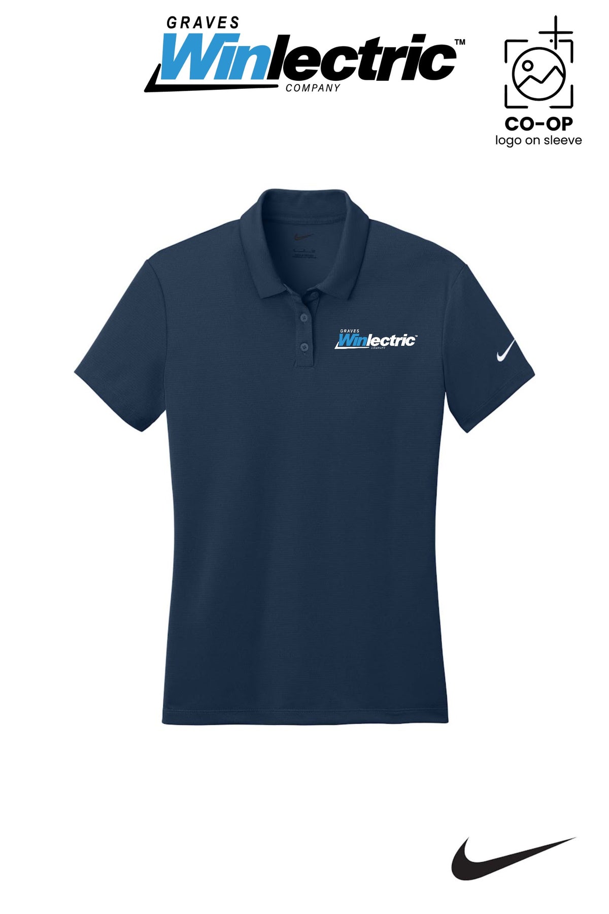 Nike Womens Dry Essential Solid Polo - Graves Winlectric