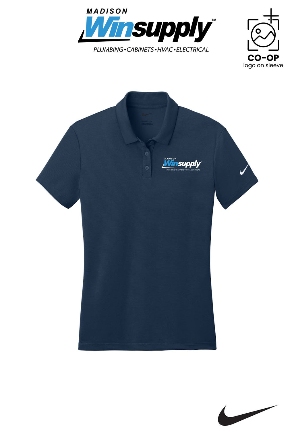 Nike Womens Dry Essential Solid Polo - Madison Winsupply