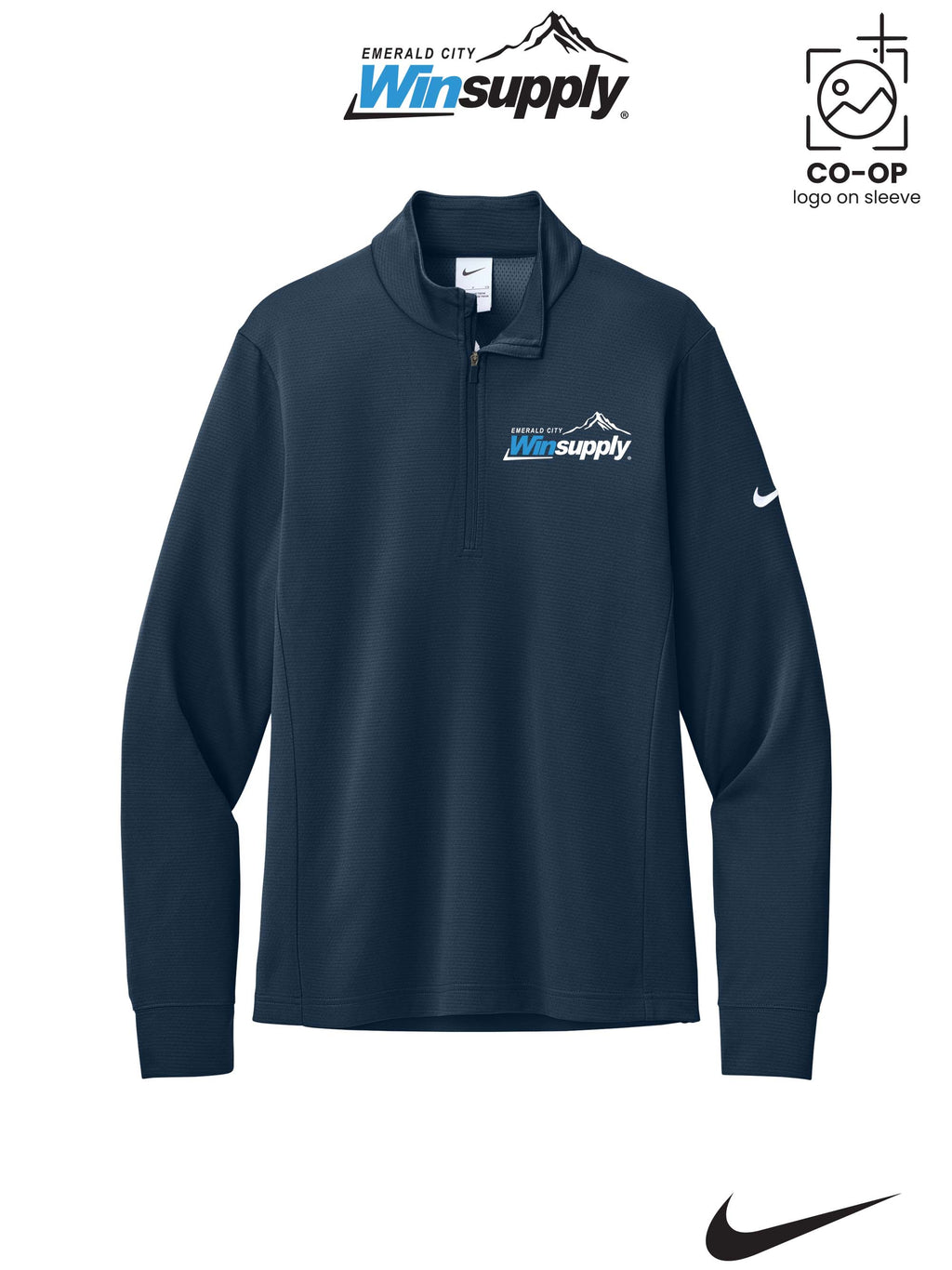 Nike Essential 1/2-Zip Cover-Up - Winsupply Emerald City