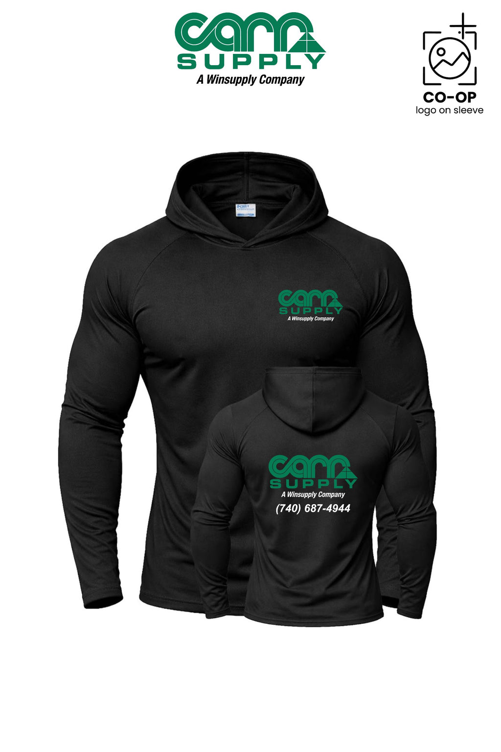 Port & Co™ Performance Pullover Hooded UPF50 Tee - Carr Supply - Lancaster