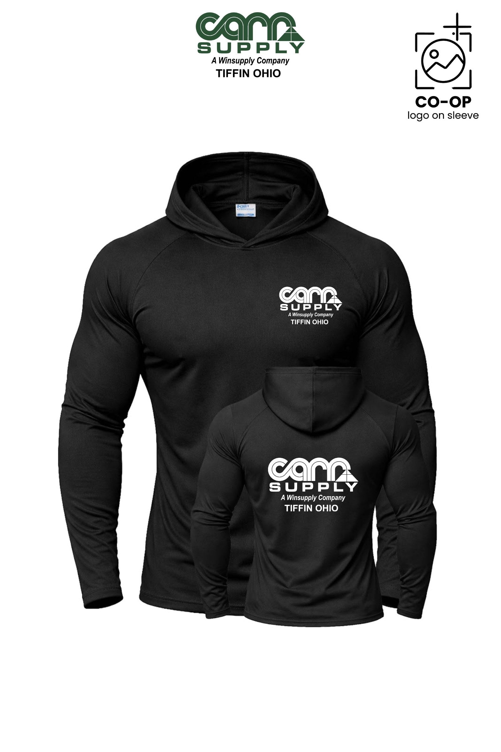 Port & Co™ Performance Pullover Hooded UPF50 Tee - Carr Supply - Tiffin