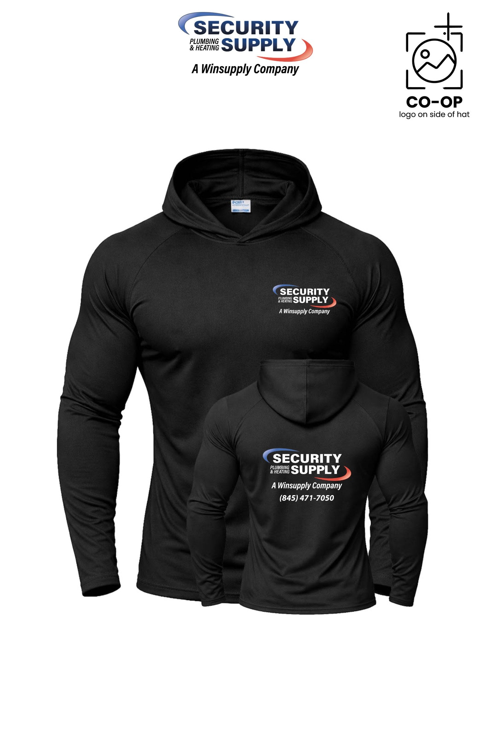 Port & Co™ Performance Pullover Hooded UPF50 Tee - Security Plumbing & Heating Supply - Poughkeepsie, NY
