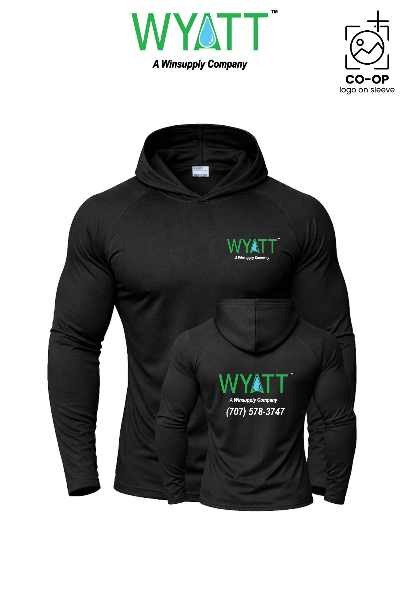 Port & Co™ Performance Pullover Hooded UPF50 Tee - Wyatt Irrigation of Santa Rosa