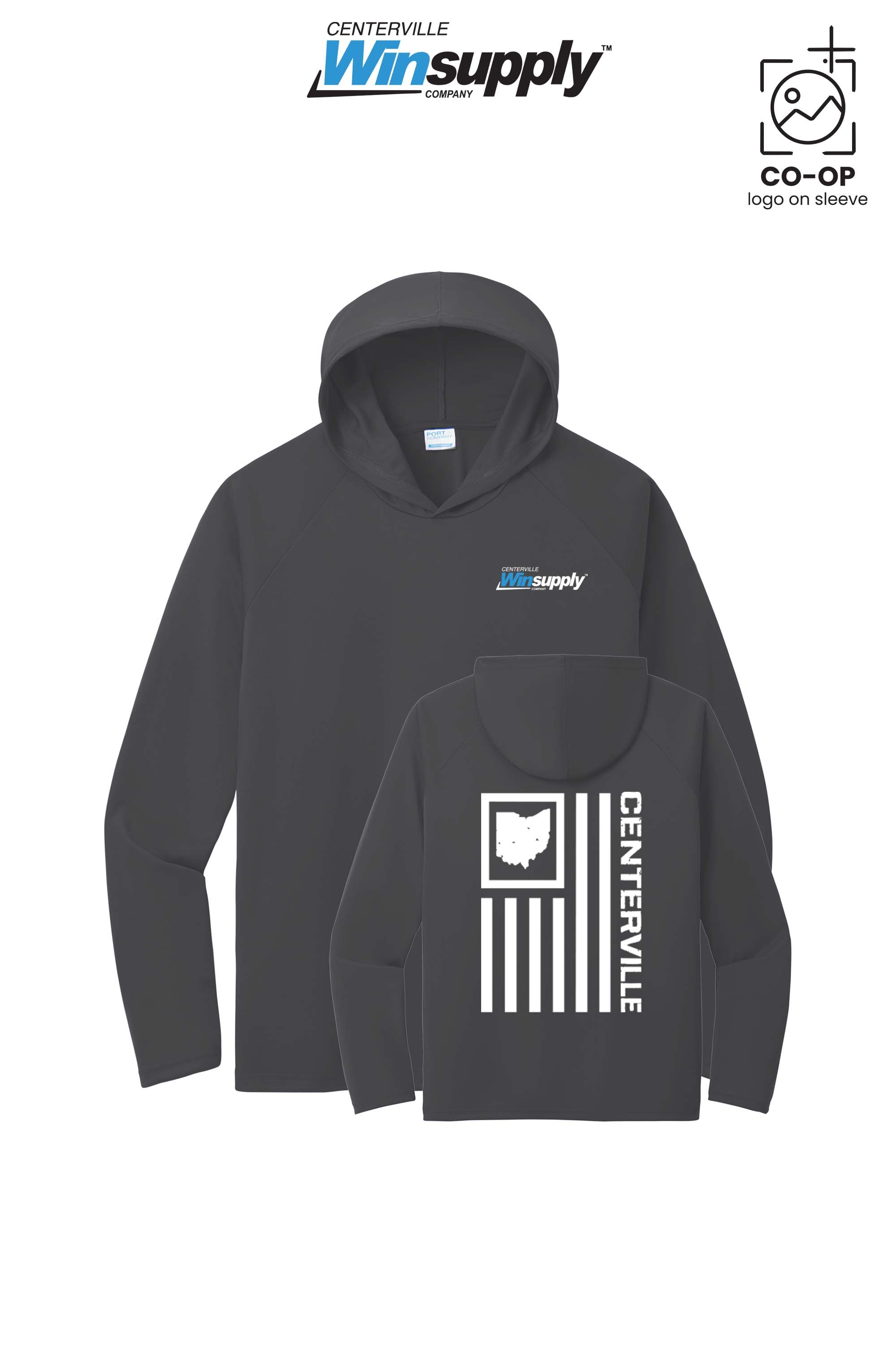 Port & Co™ Performance Pullover Hooded UPF50 Tee - Winsupply Centerville OH