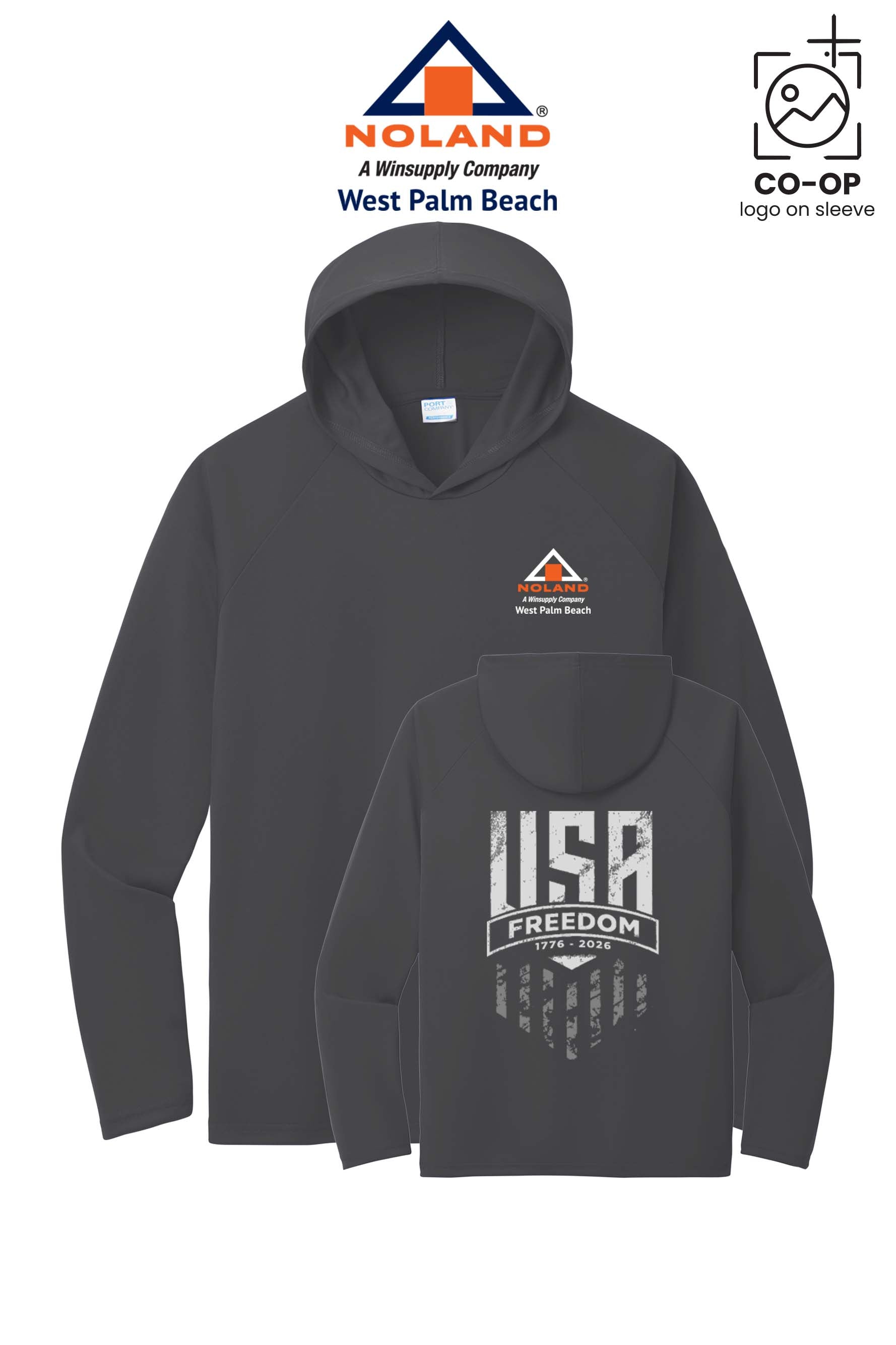Port & Co™ Performance Pullover Hooded UPF50 Tee - Noland West Palm Beach