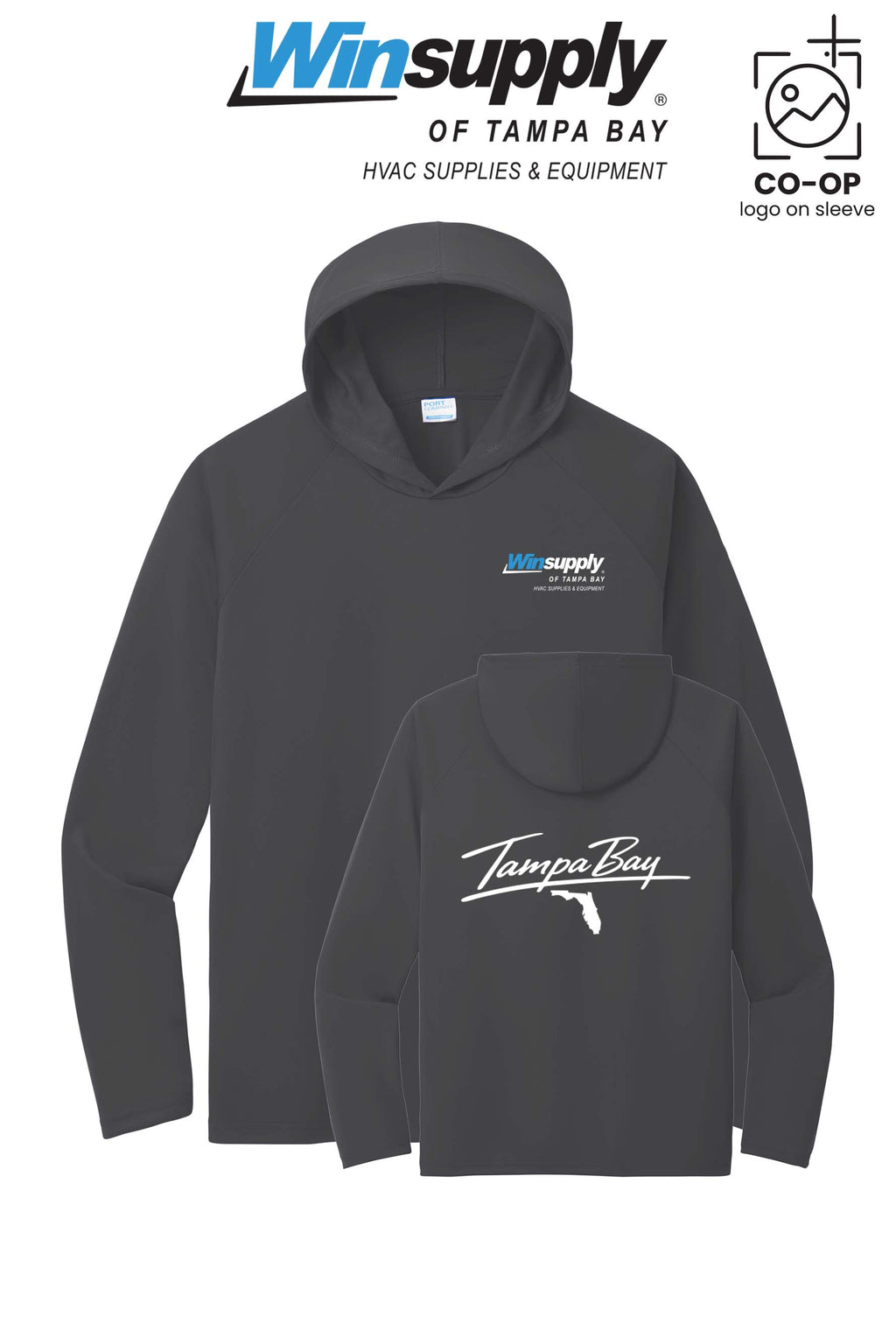 Port & Co™ Performance Pullover Hooded UPF50 Tee - Winsupply of Tampa Bay