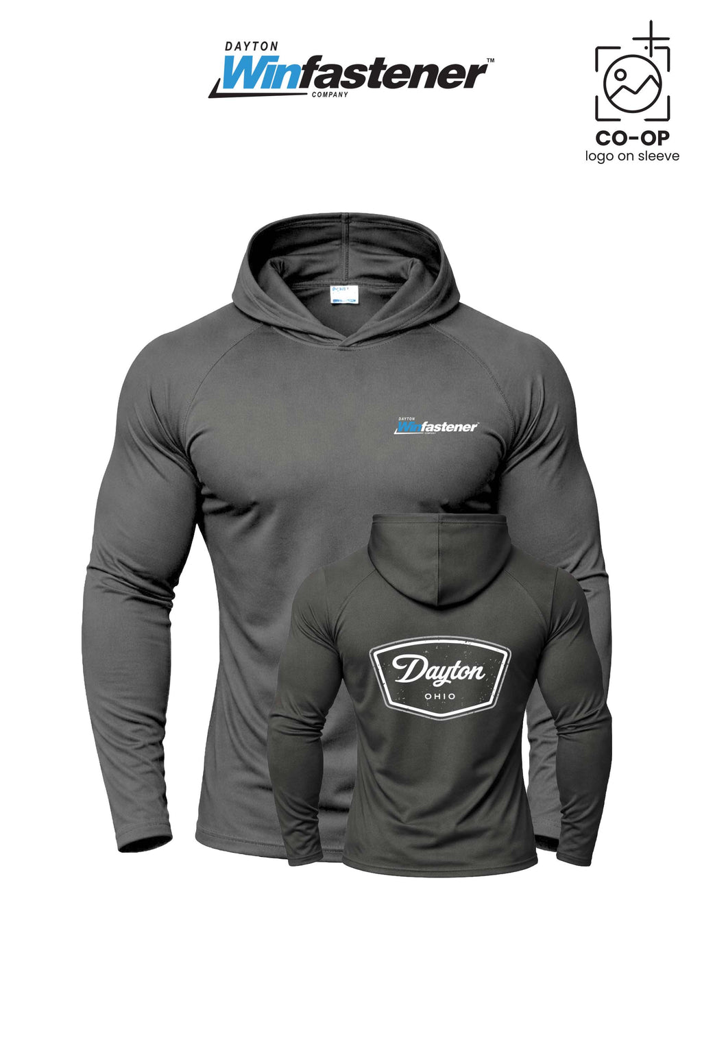 Port & Co™ Performance Pullover Hooded UPF50 Tee - Dayton Winfastener