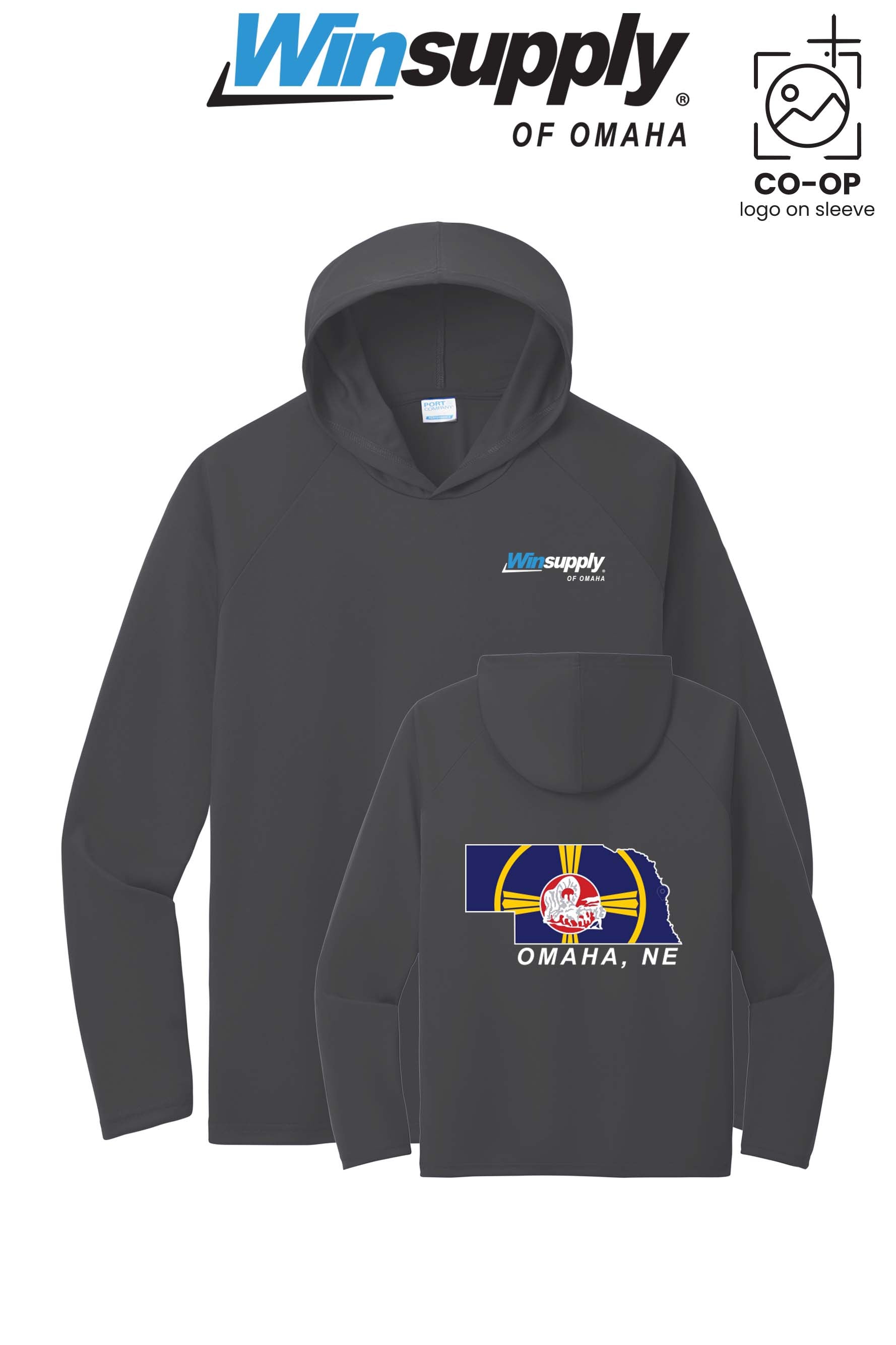 Port & Co™ Performance Pullover Hooded UPF50 Tee - Winsupply of Omaha