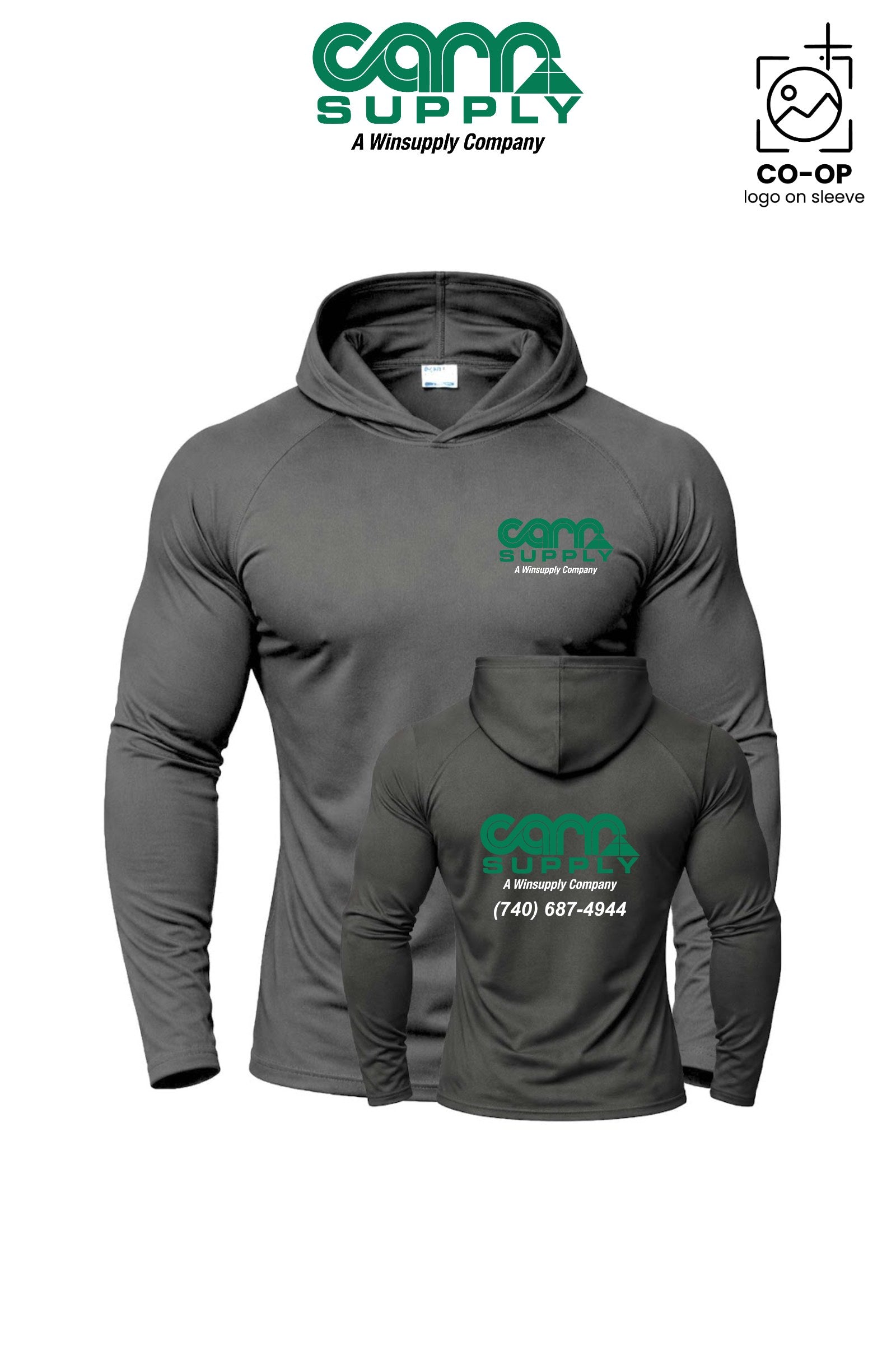 Port & Co™ Performance Pullover Hooded UPF50 Tee - Carr Supply - Lancaster