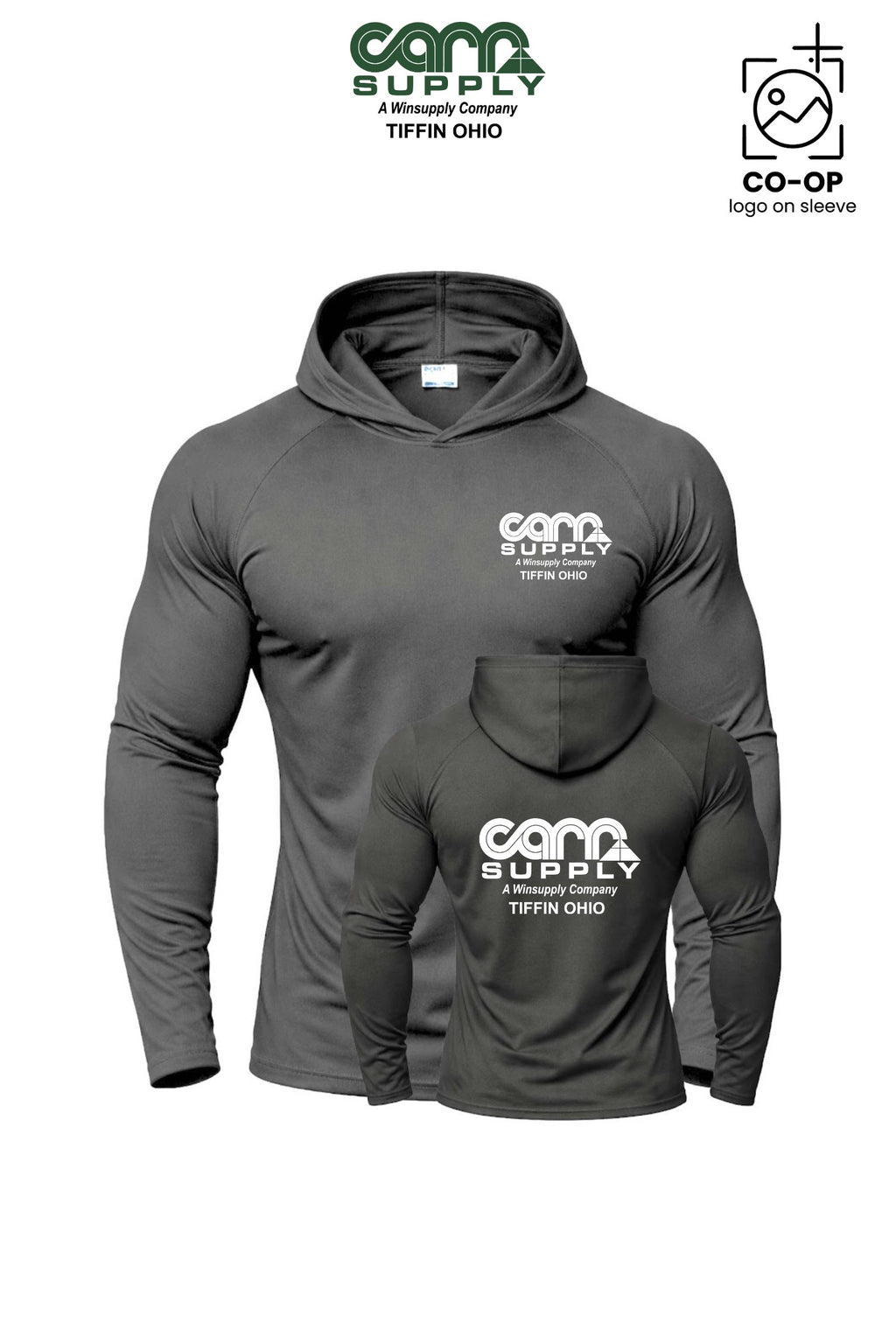 Port & Co™ Performance Pullover Hooded UPF50 Tee - Carr Supply - Tiffin