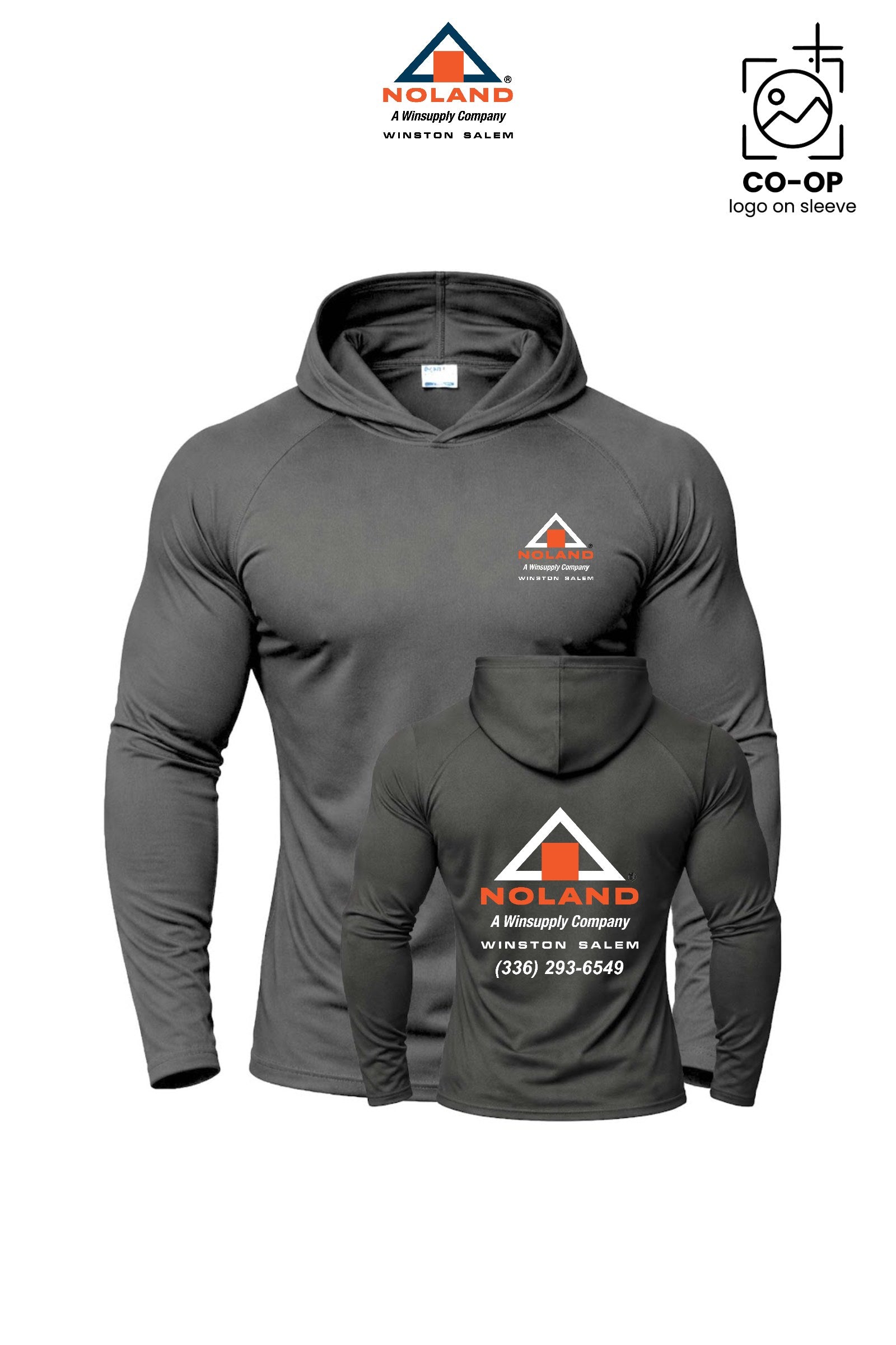 Port & Co™ Performance Pullover Hooded UPF50 Tee - Winston Salem Noland