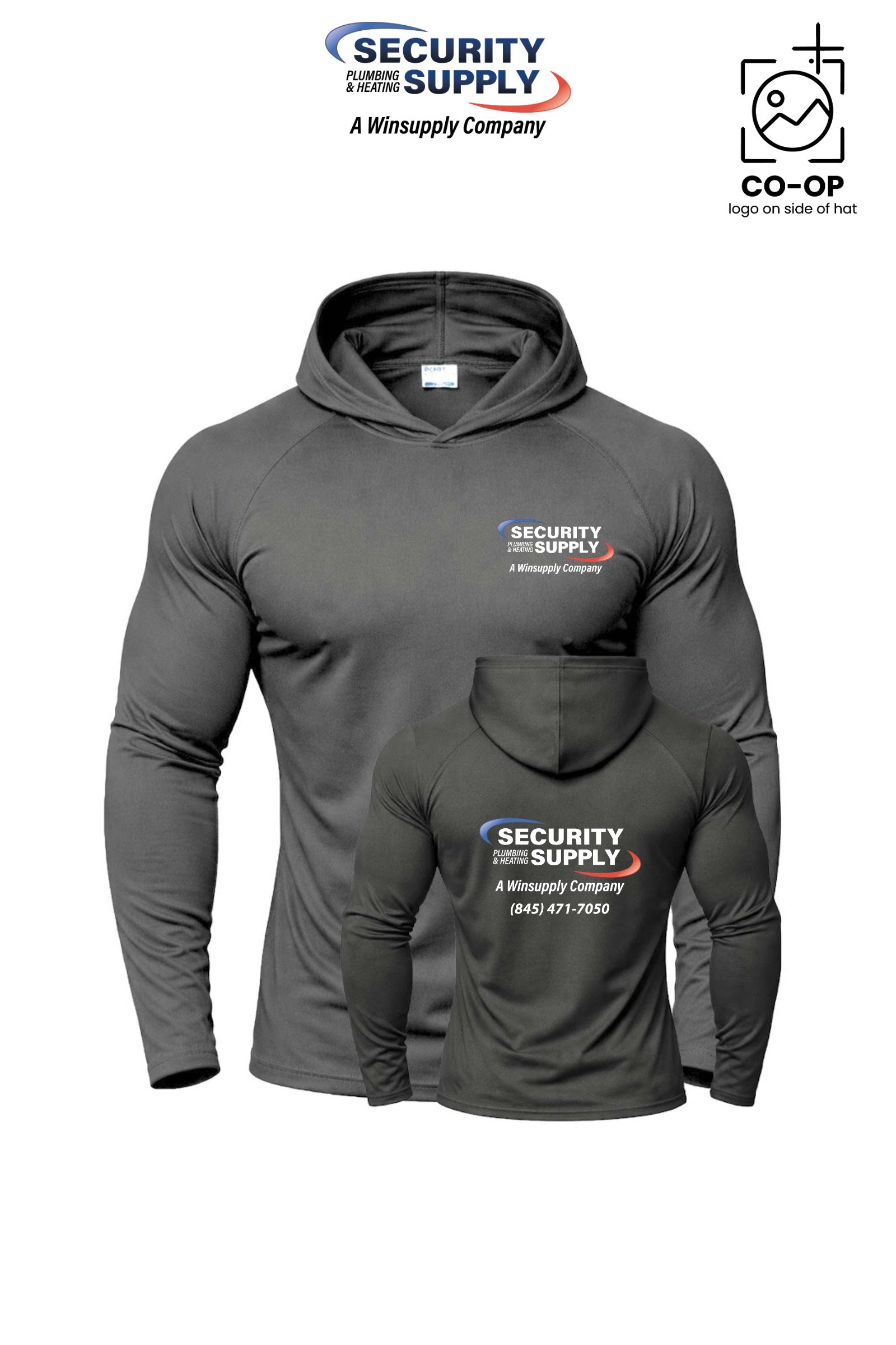 Port & Co™ Performance Pullover Hooded UPF50 Tee - Security Plumbing & Heating Supply - Poughkeepsie, NY