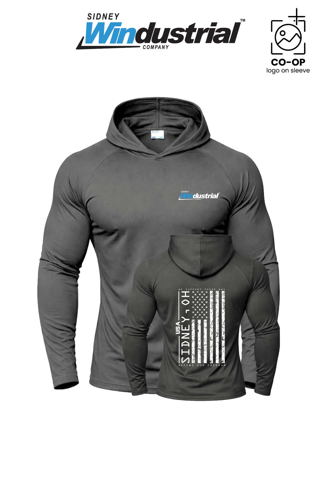 Port & Co™ Performance Pullover Hooded UPF50 Tee - Sidney Windustrial