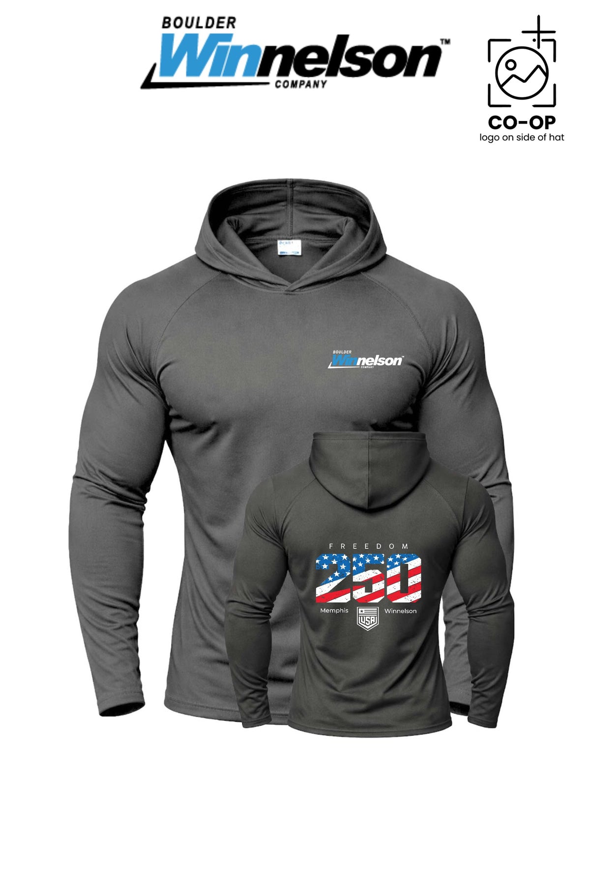 Port & Co™ Performance Pullover Hooded UPF50 Tee - Memphis Winnelson
