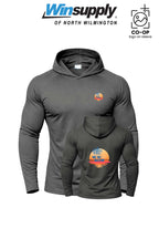 "WIN NOW" Port & Co™ Performance Pullover Hooded UPF50 Tee - Winsupply N Wilmington NC