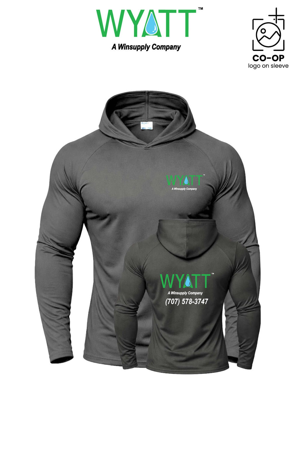 Port & Co™ Performance Pullover Hooded UPF50 Tee - Wyatt Irrigation of Santa Rosa
