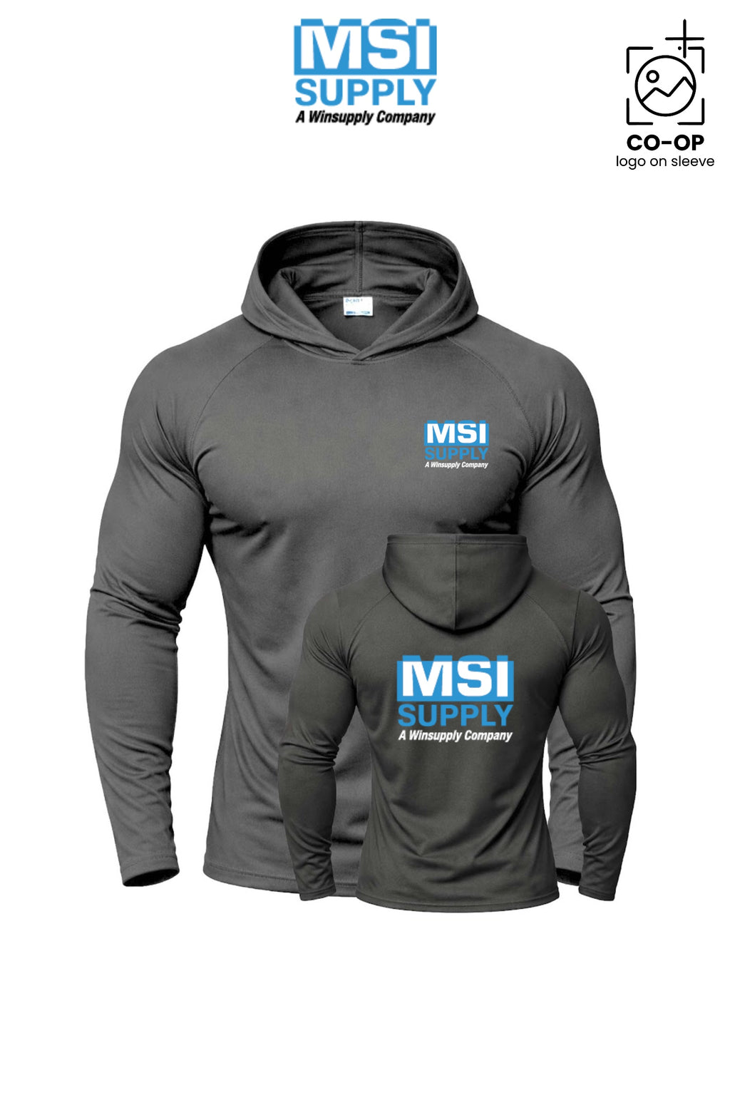 Port & Co™ Performance Pullover Hooded UPF50 Tee - MSI Supply Houston