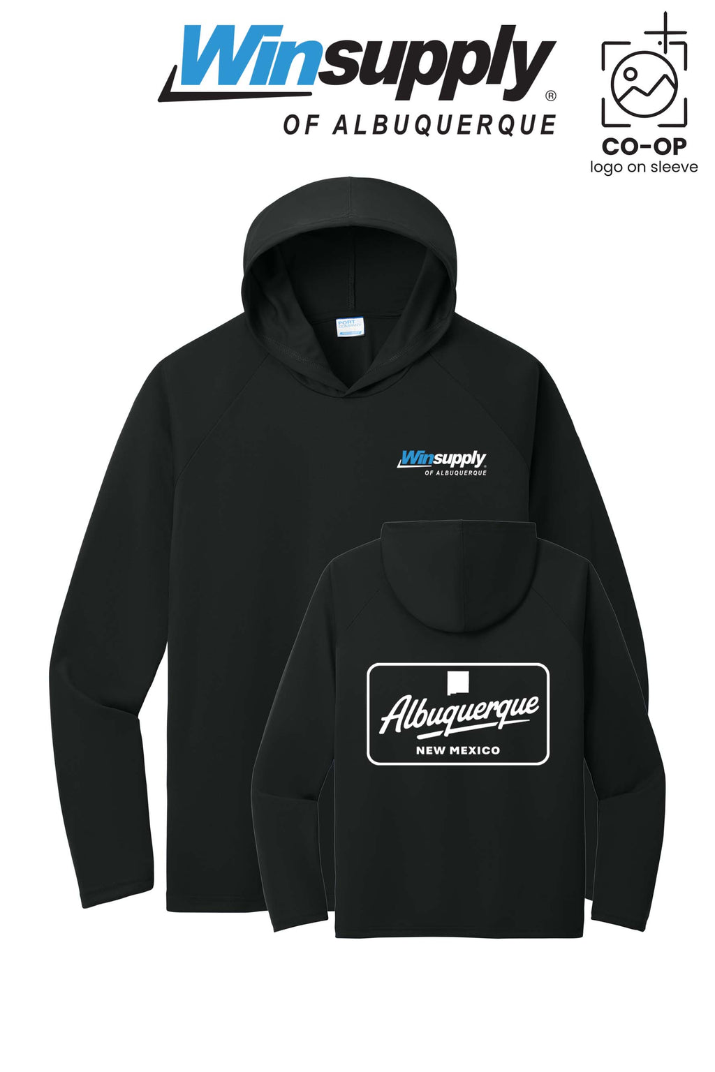 Port & Co™ Performance Pullover Hooded UPF50 Tee - Winsupply of Albuquerque