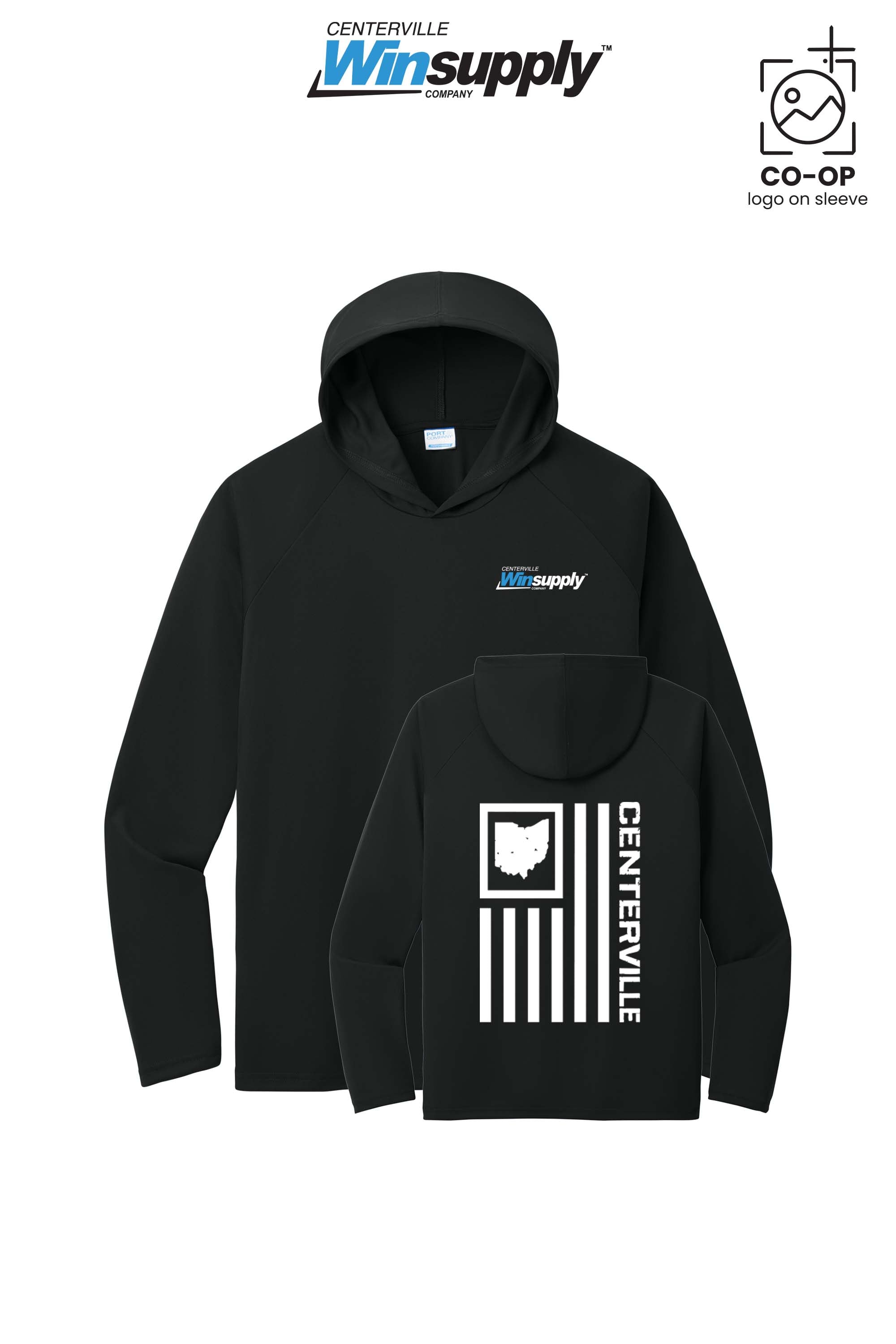 Port & Co™ Performance Pullover Hooded UPF50 Tee - Winsupply Centerville OH