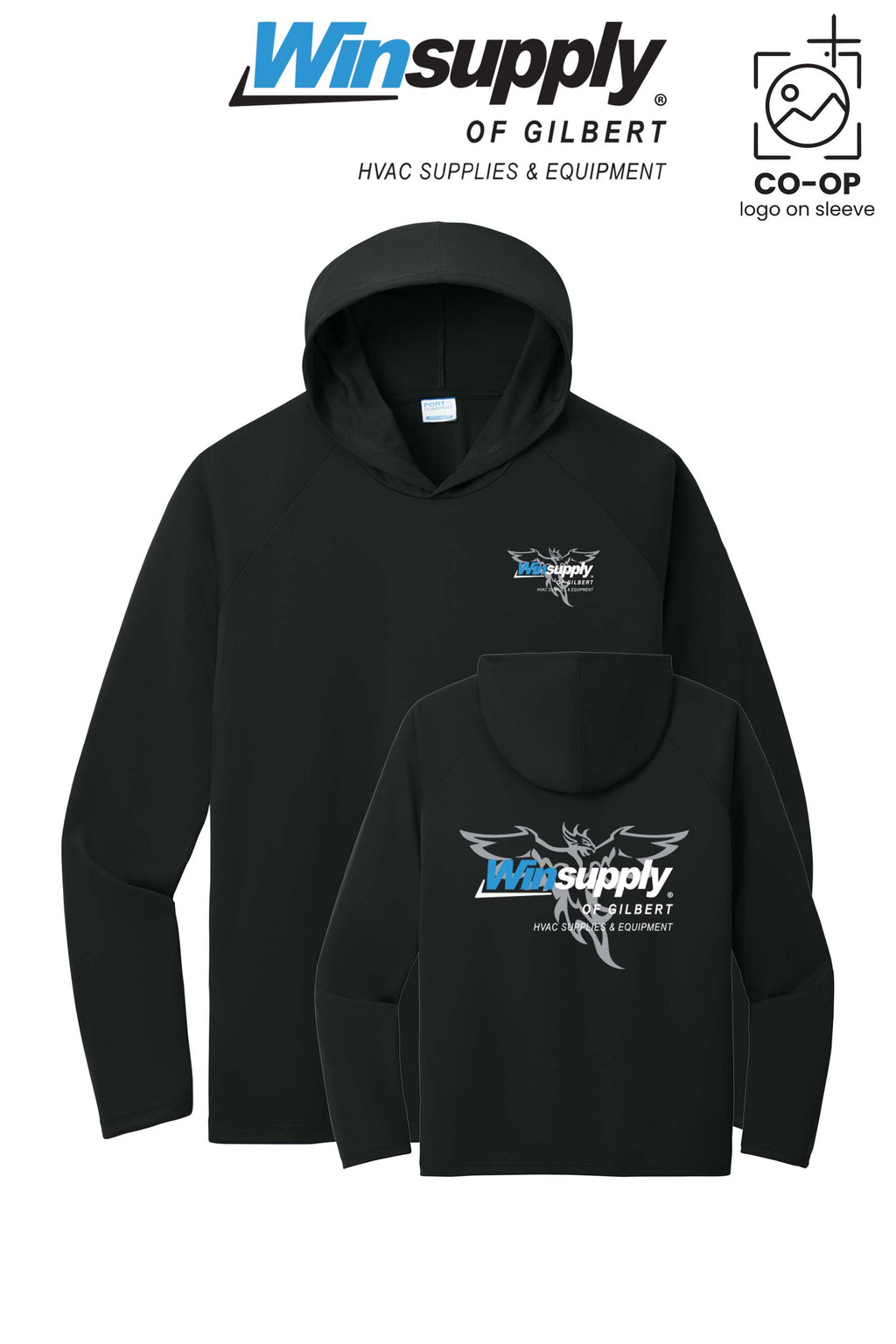 Port & Co™ Performance Pullover Hooded UPF50 Tee - Winsupply of Gilbert