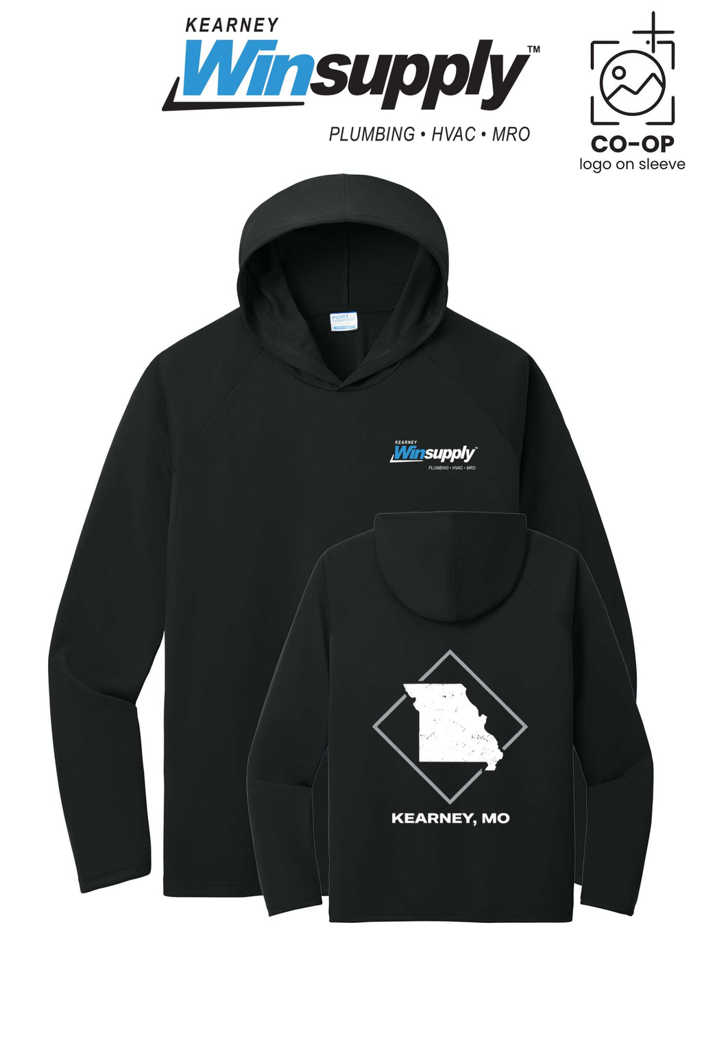 Port & Co™ Performance Pullover Hooded UPF50 Tee - Kearney Winsupply