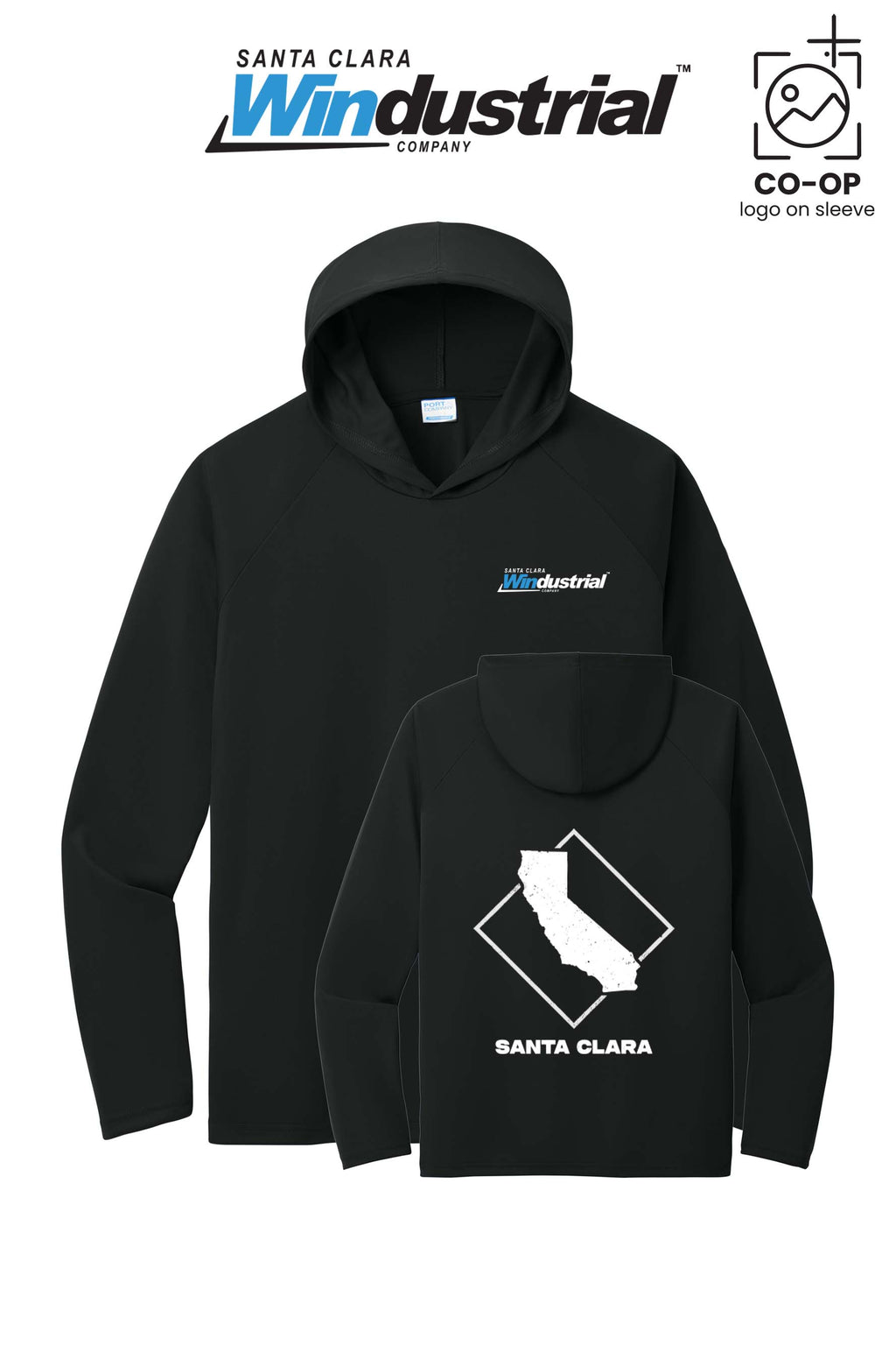 Port & Co™ Performance Pullover Hooded UPF50 Tee - Santa Clara Windustrial
