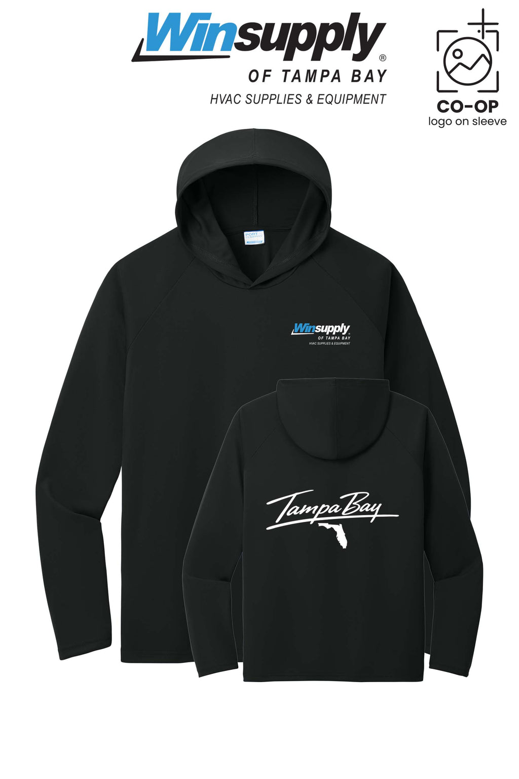 Port & Co™ Performance Pullover Hooded UPF50 Tee - Winsupply of Tampa Bay
