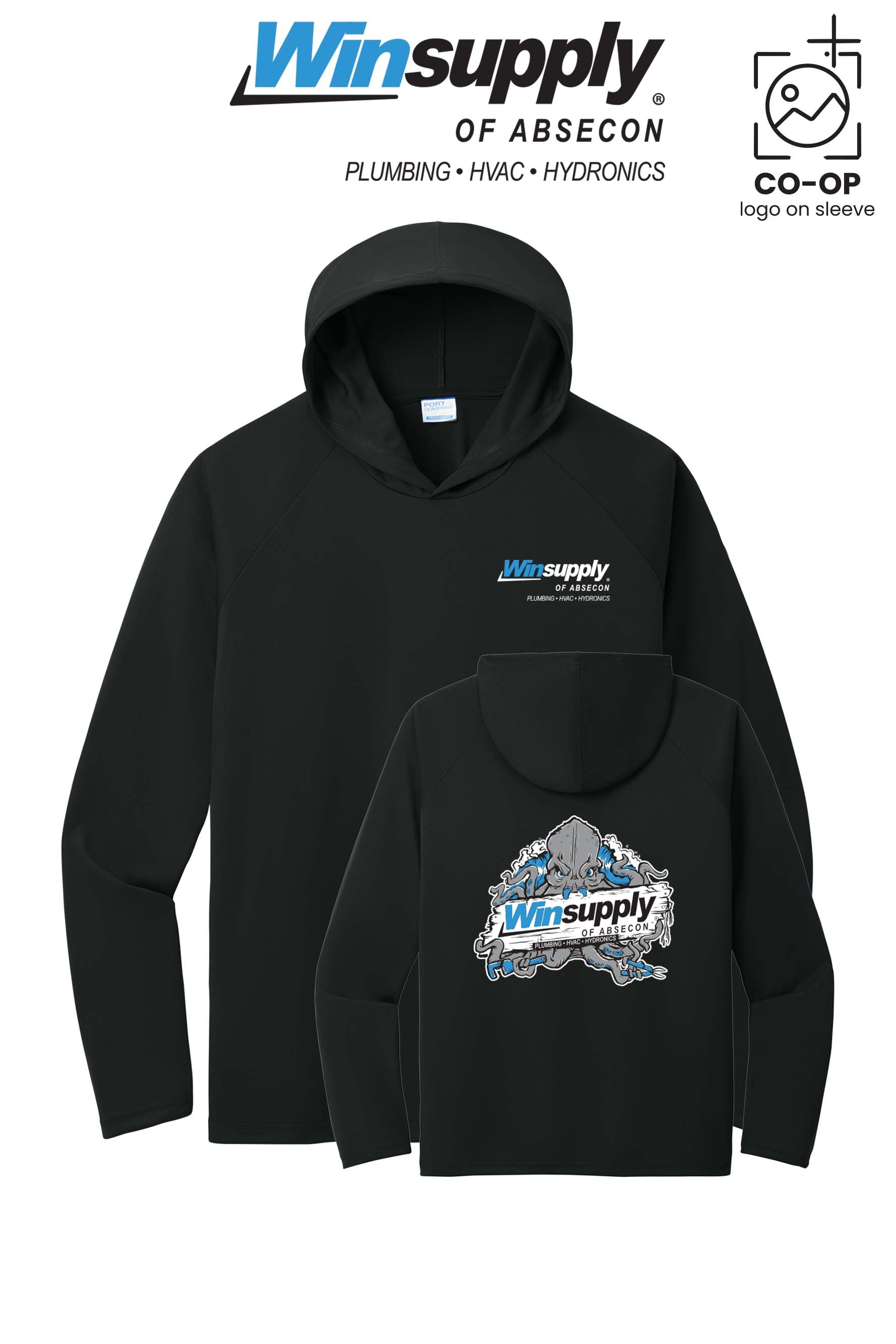 Port & Co™ Performance Pullover Hooded UPF50 Tee - Winsupply of Absecon