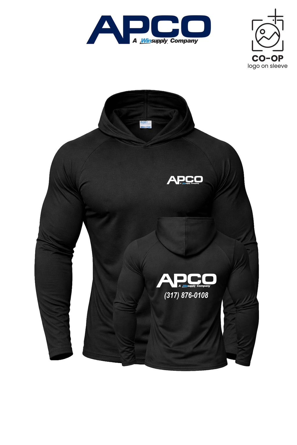Port & Co™ Performance Pullover Hooded UPF50 Tee - APCO Supply - Indianapolis