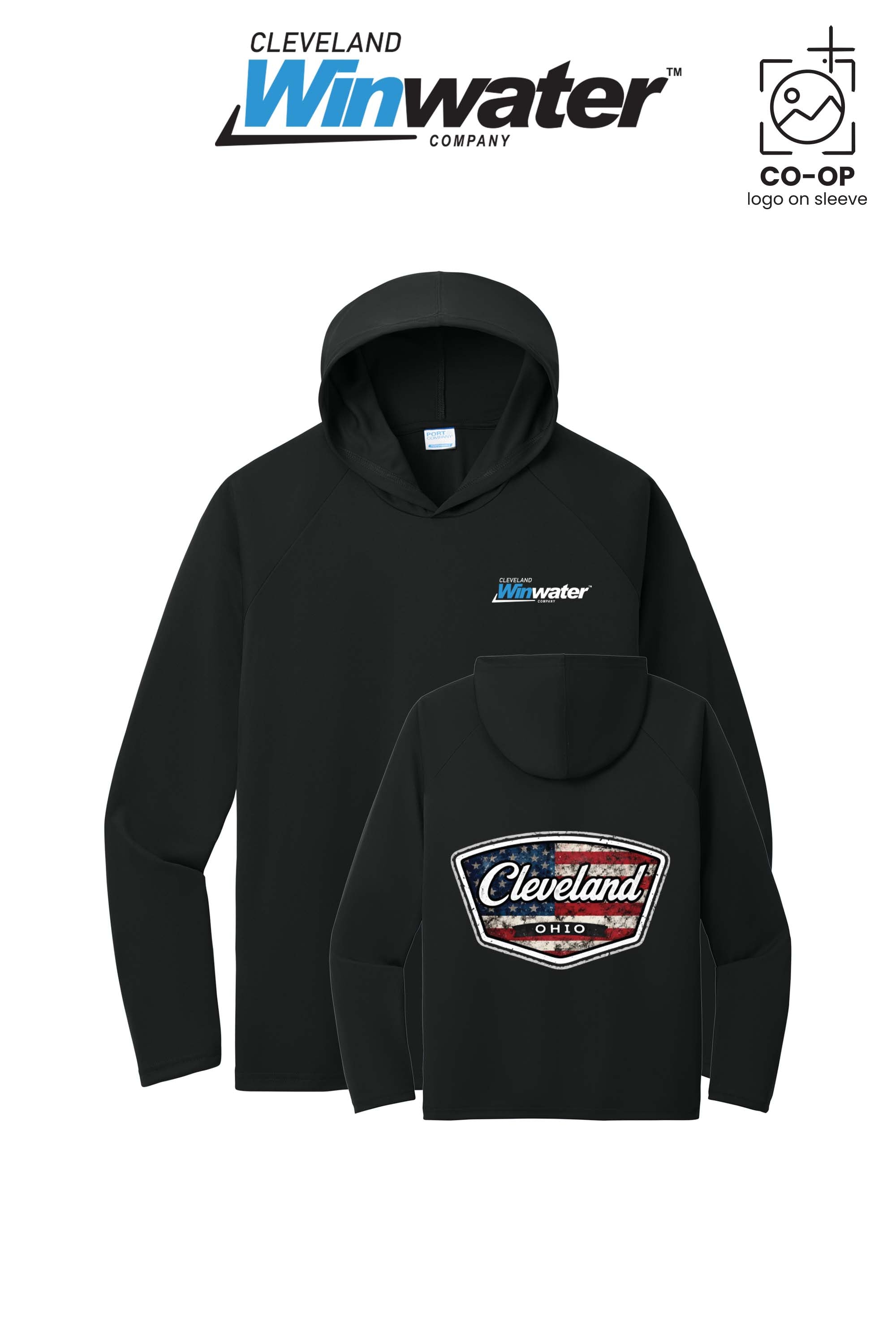 Port & Co™ Performance Pullover Hooded UPF50 Tee - Winwater of Cleveland