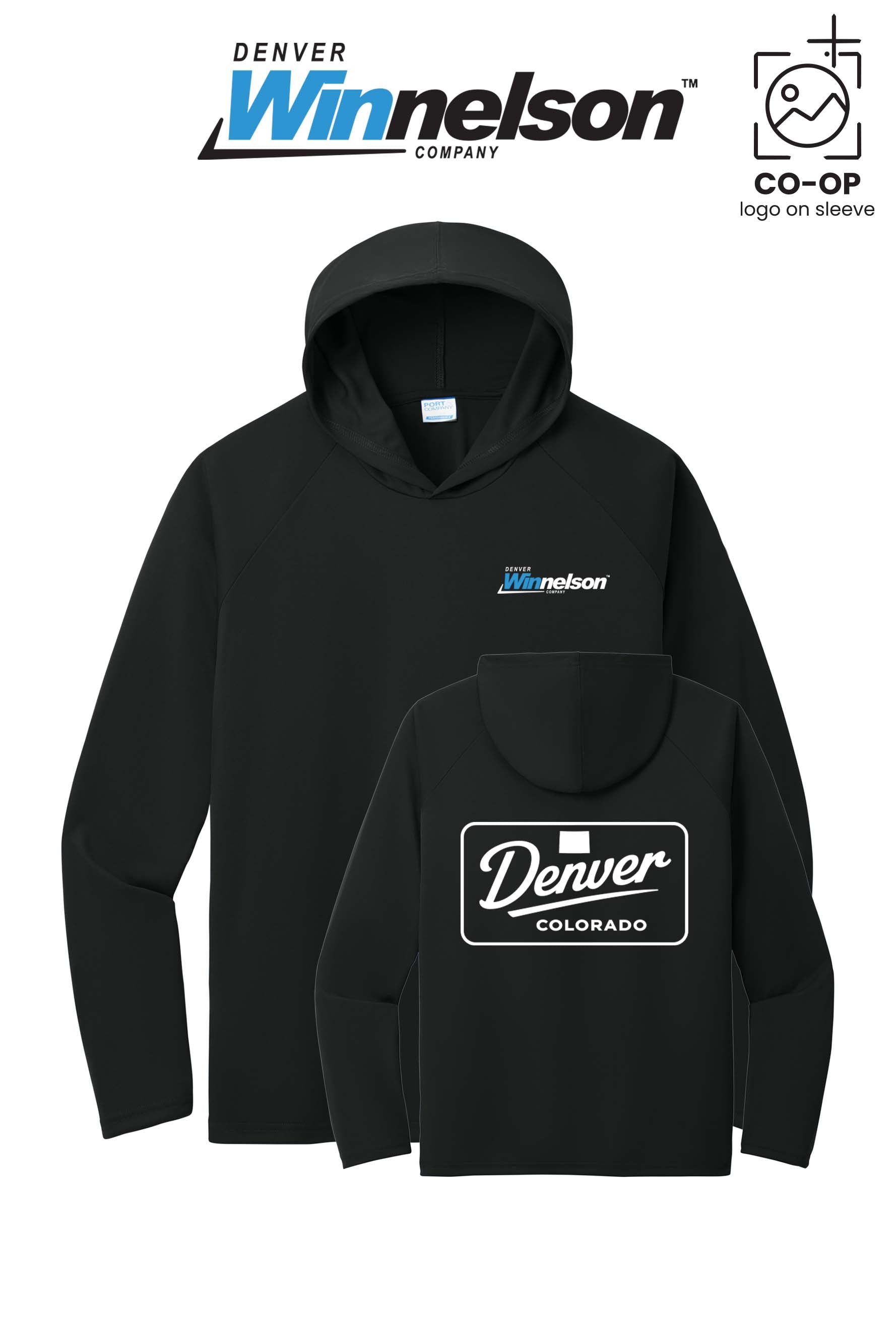 Port & Co™ Performance Pullover Hooded UPF50 Tee - Denver Winnelson