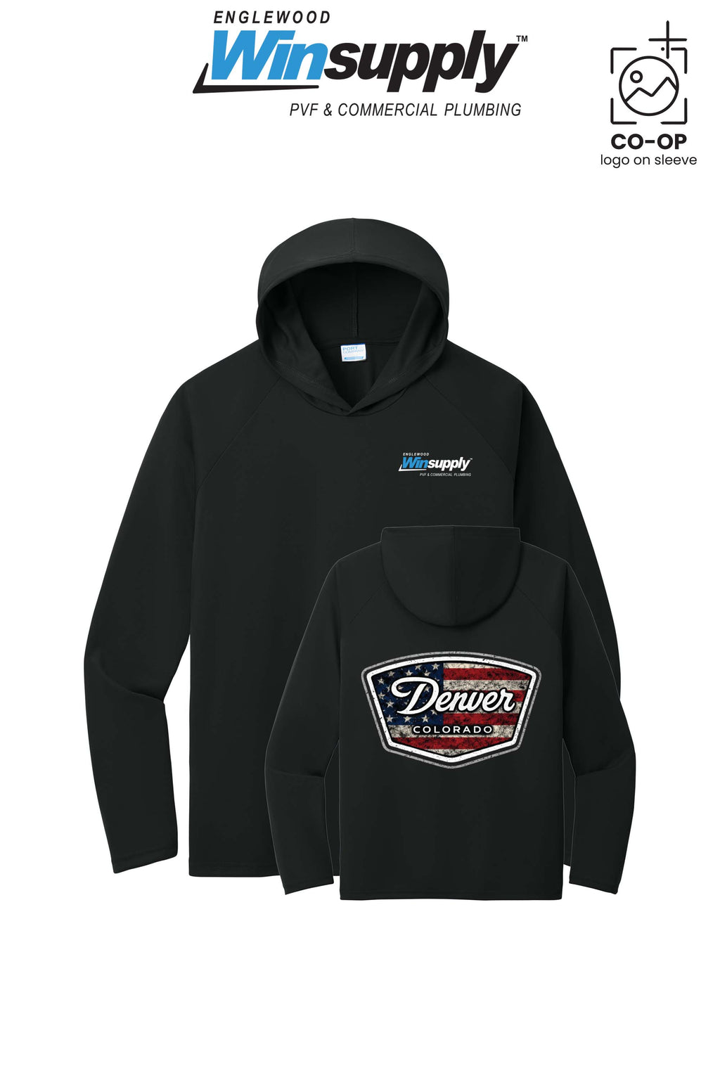 Port & Co™ Performance Pullover Hooded UPF50 Tee - Englewood Winsupply
