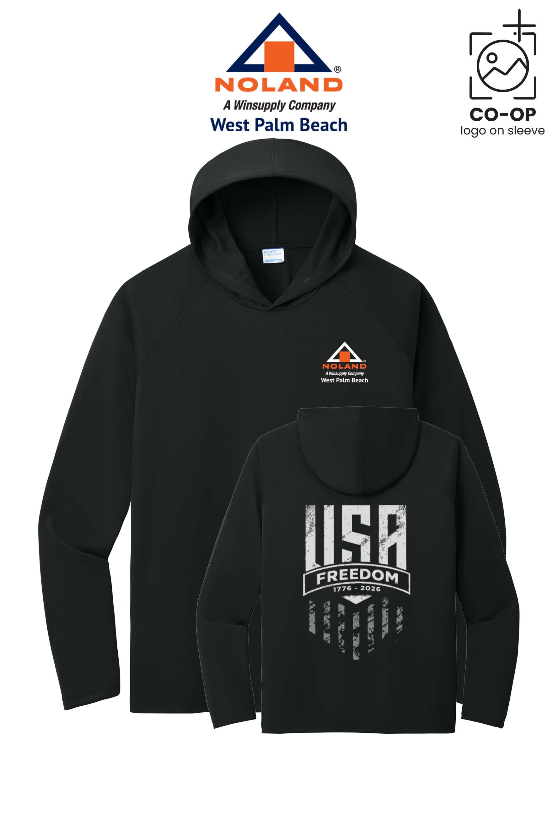 Port & Co™ Performance Pullover Hooded UPF50 Tee - Noland West Palm Beach