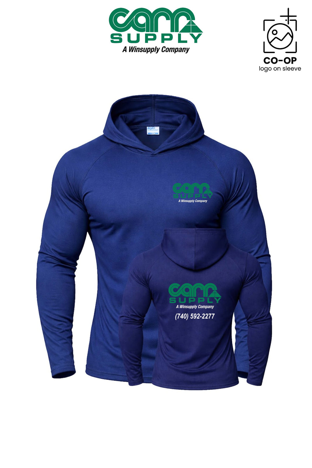 Port & Co™ Performance Pullover Hooded UPF50 Tee - Carr Supply - Athens