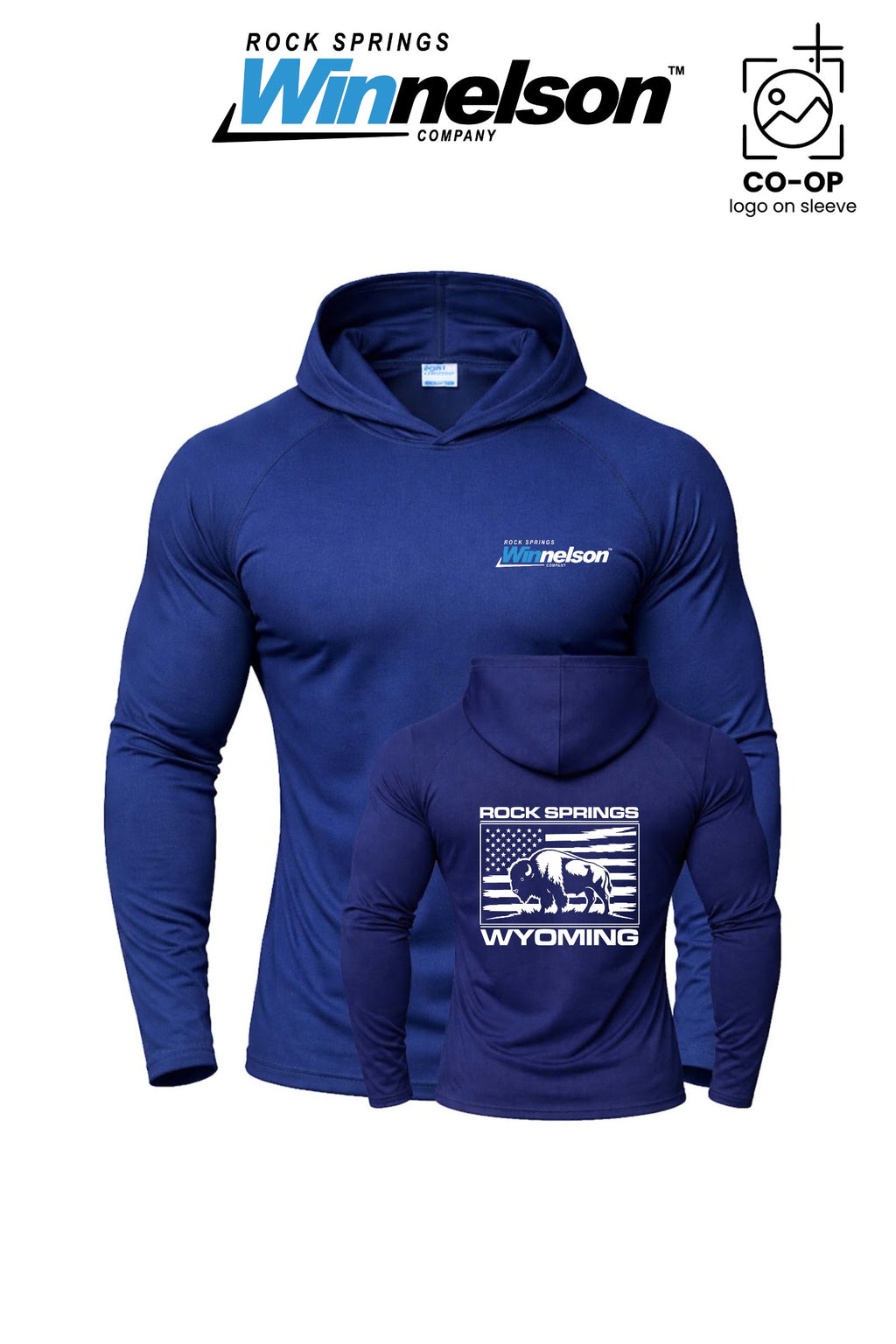 Port & Co™ Performance Pullover Hooded UPF50 Tee - Rock Springs Winnelson