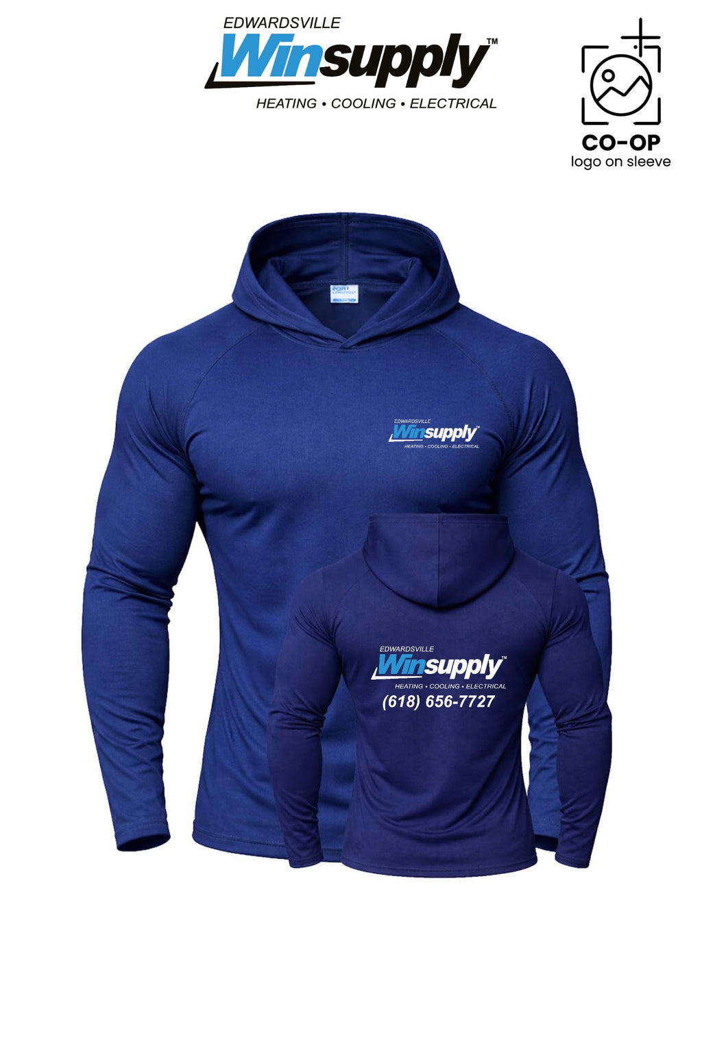 Port & Co™ Performance Pullover Hooded UPF50 Tee - Edwardsville Winsupply