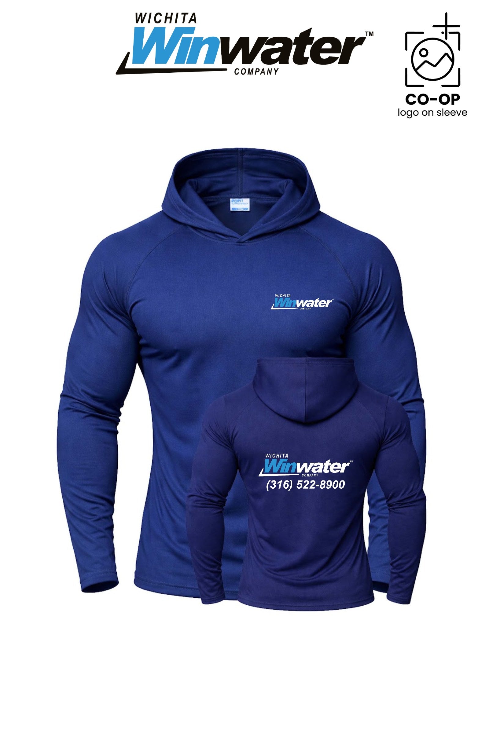 Port & Co™ Performance Pullover Hooded UPF50 Tee - Wichita Winwater