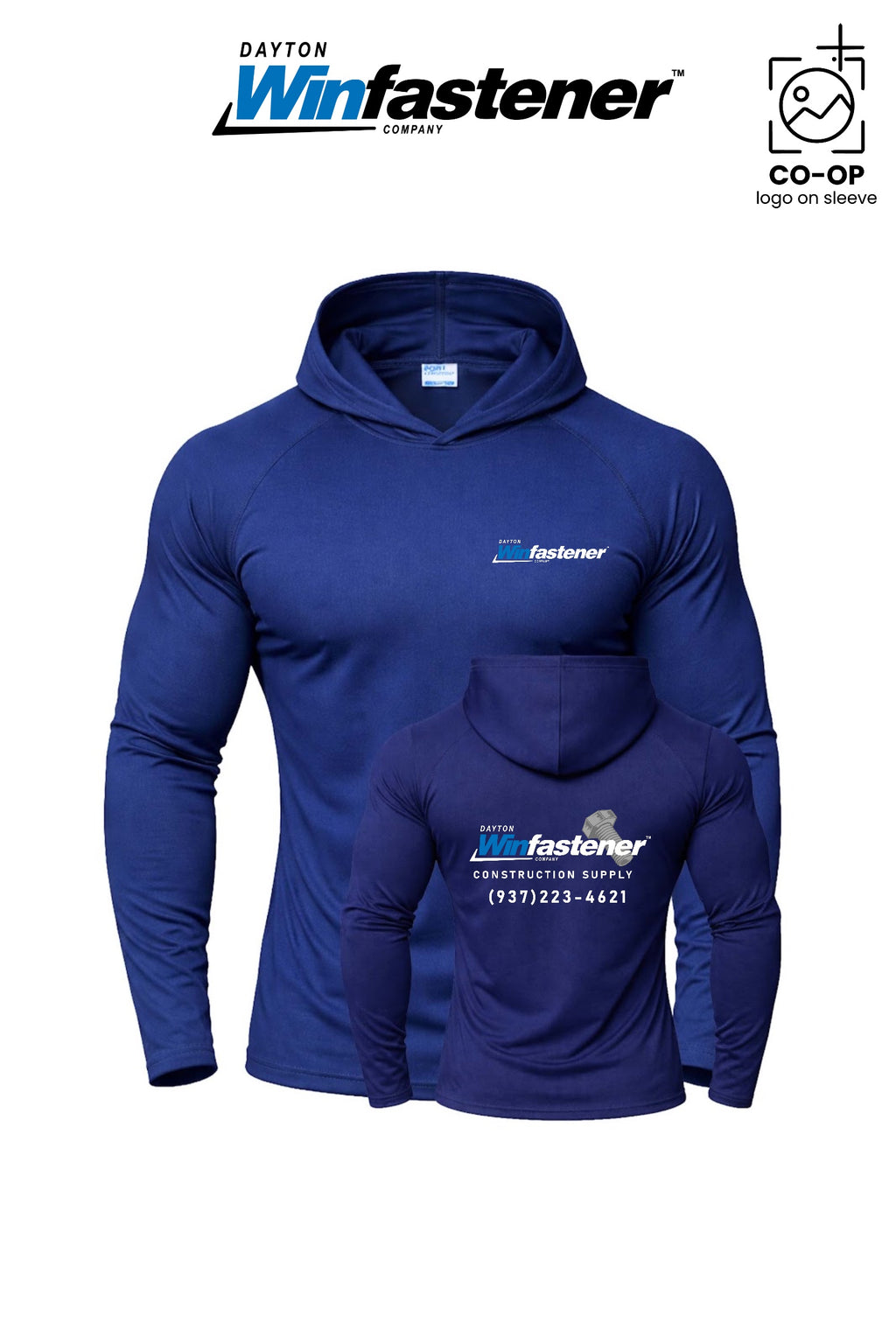Port & Co™ Performance Pullover Hooded UPF50 Tee - Dayton Winfastener