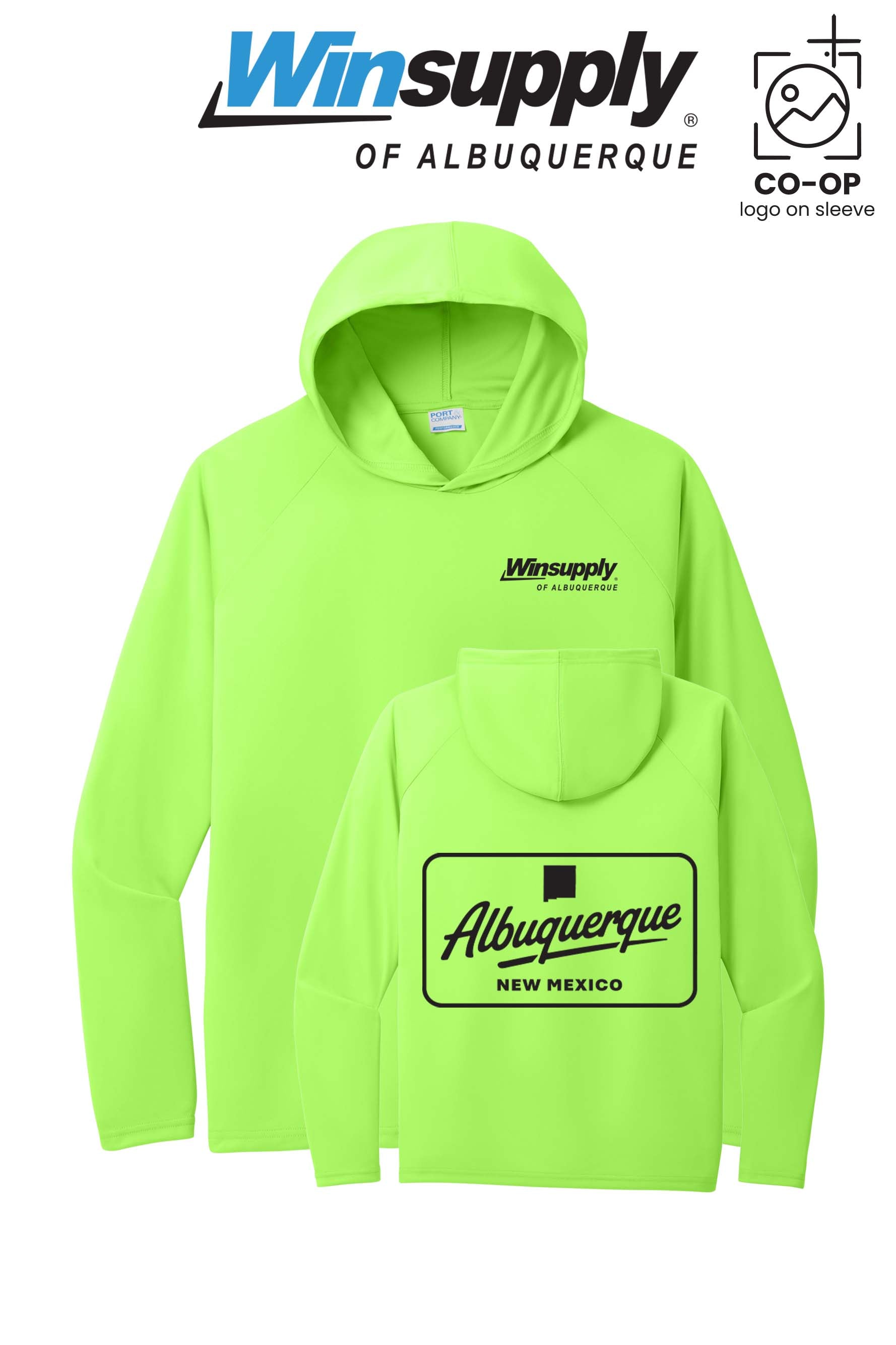 Port & Co™ Performance Pullover Hooded UPF50 Tee - Winsupply of Albuquerque