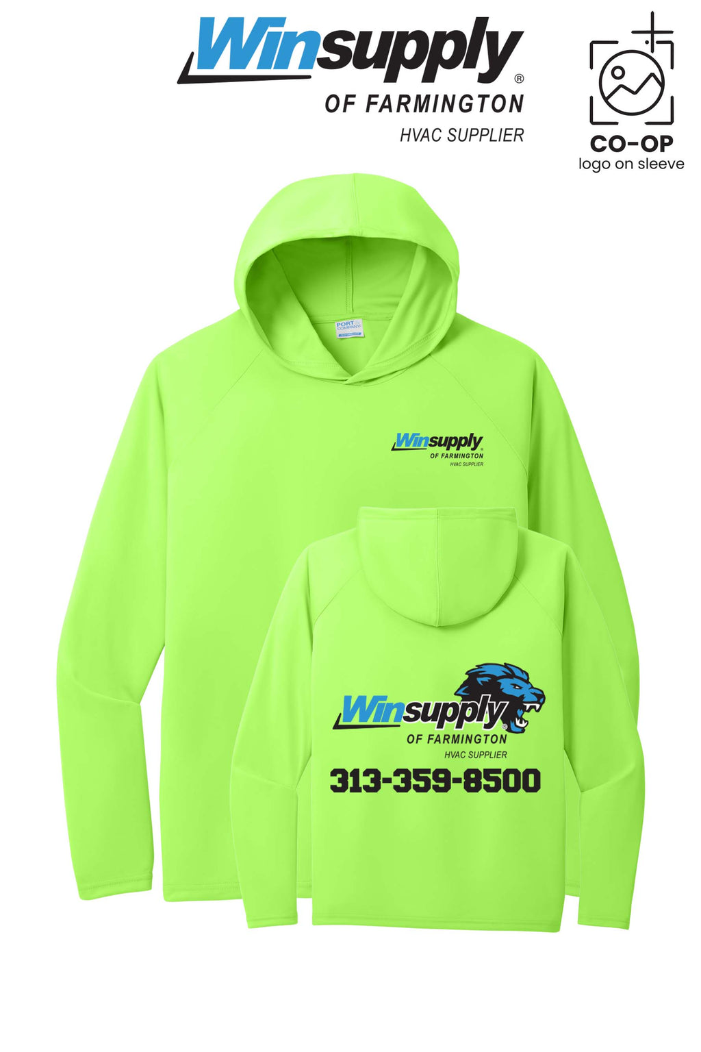 Port & Co™ Performance Pullover Hooded UPF50 Tee - Winsupply of Farmington