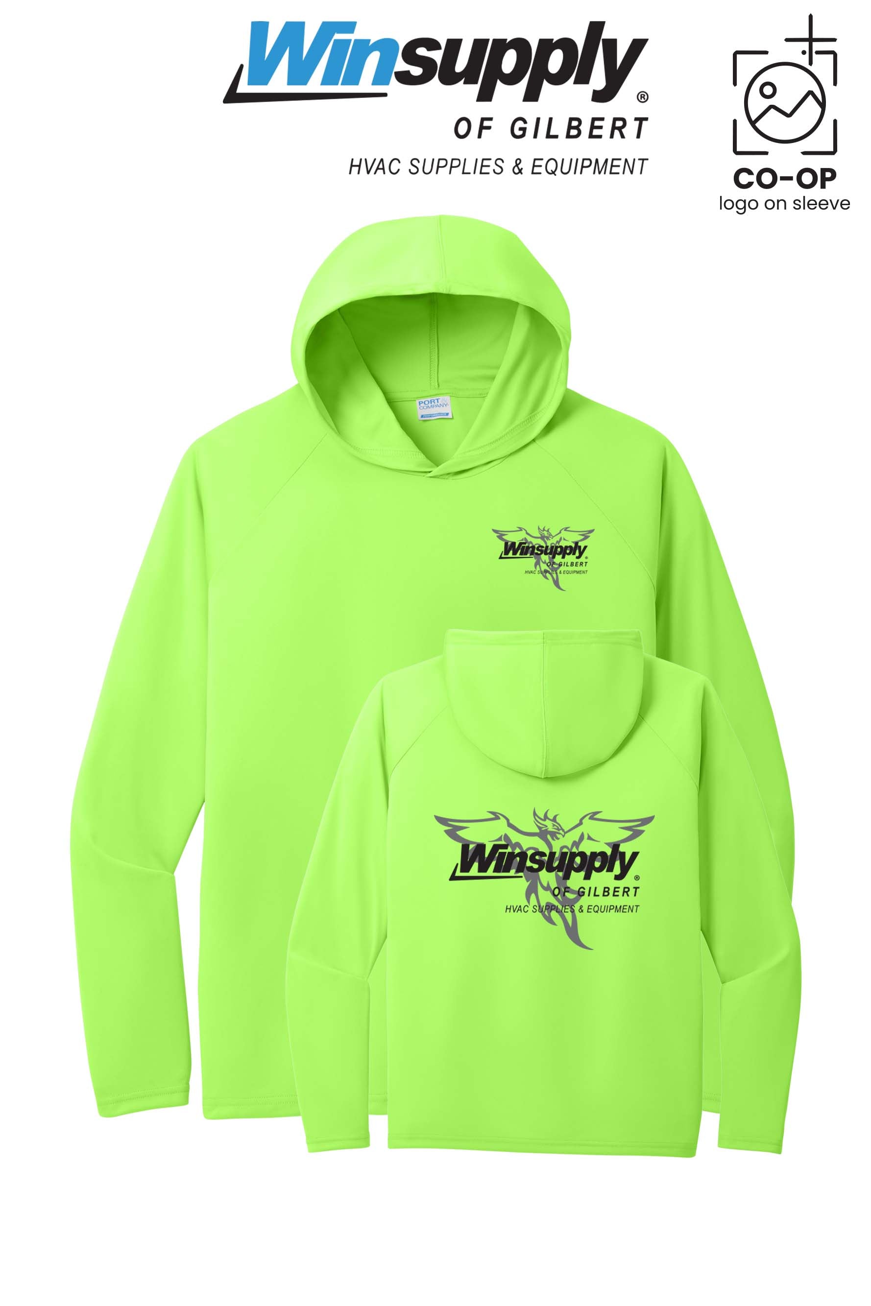 Port & Co™ Performance Pullover Hooded UPF50 Tee - Winsupply of Gilbert