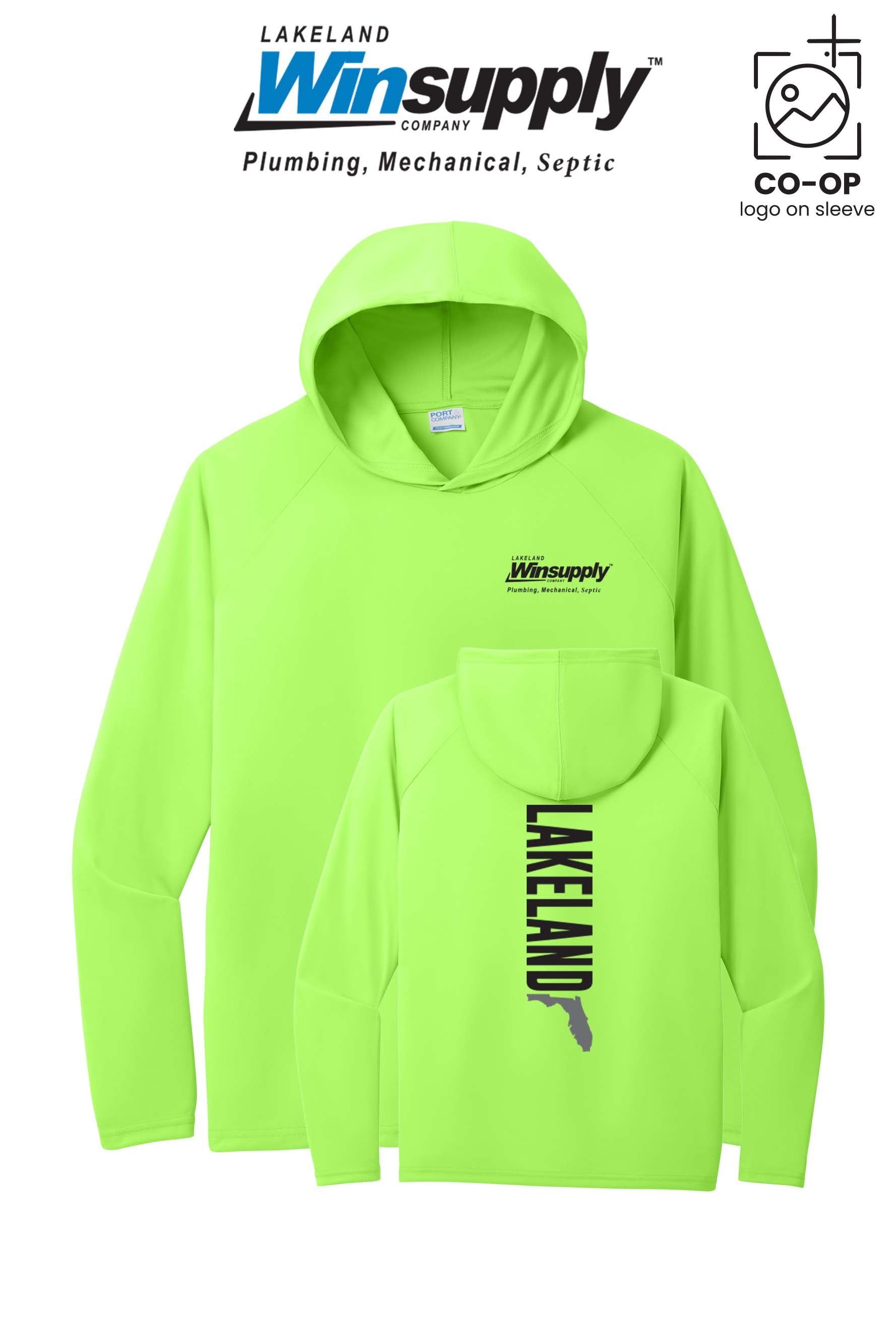 Port & Co™ Performance Pullover Hooded UPF50 Tee - Lakeland Winsupply