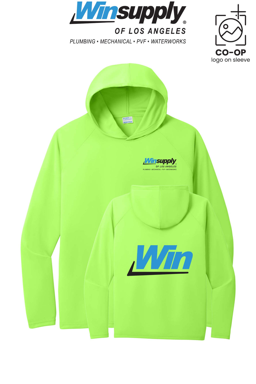 Port & Co™ Performance Pullover Hooded UPF50 Tee - Winsupply of Los Angeles