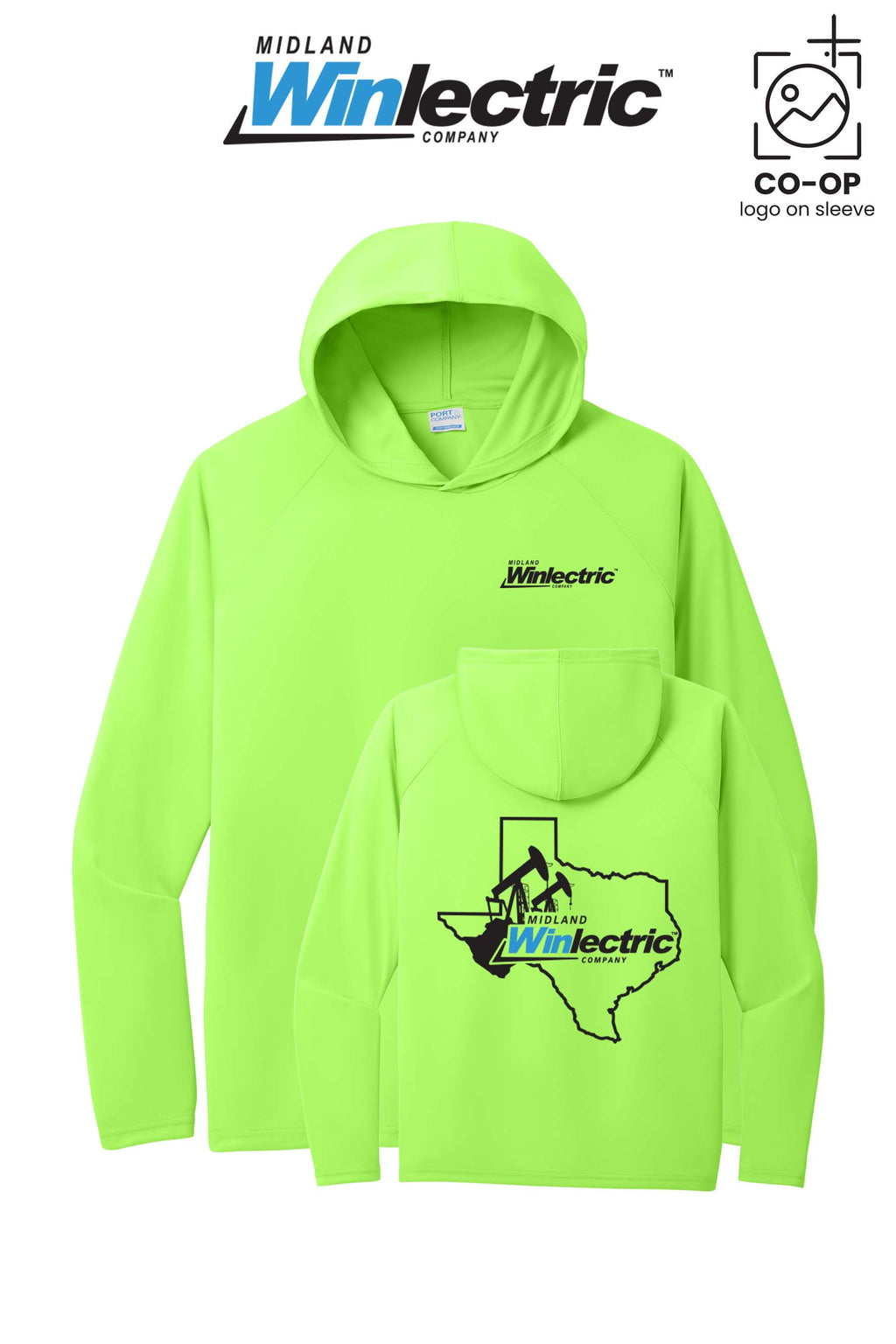 Port & Co™ Performance Pullover Hooded UPF50 Tee - Winlectric of Midland