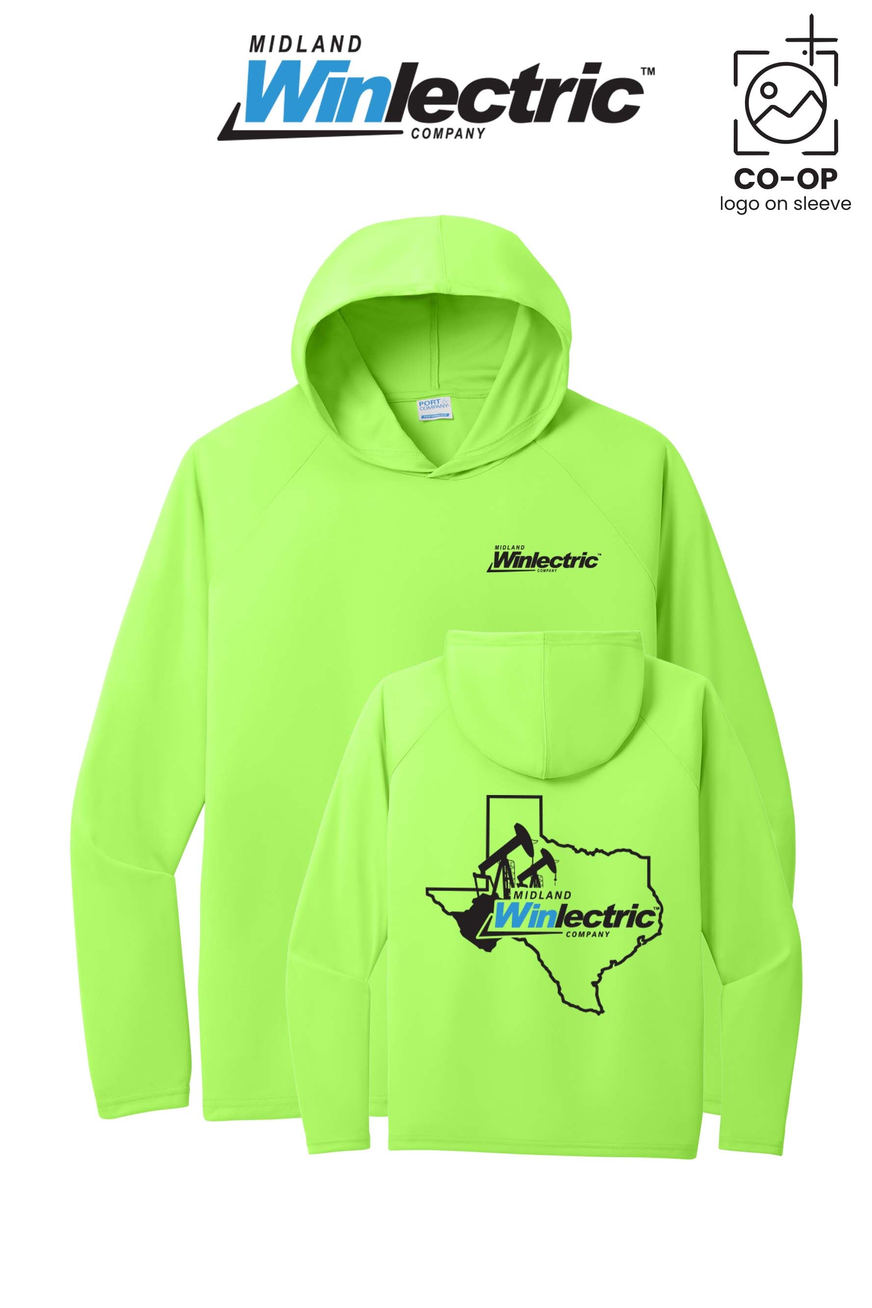 Port & Co™ Performance Pullover Hooded UPF50 Tee - Winlectric of Midland
