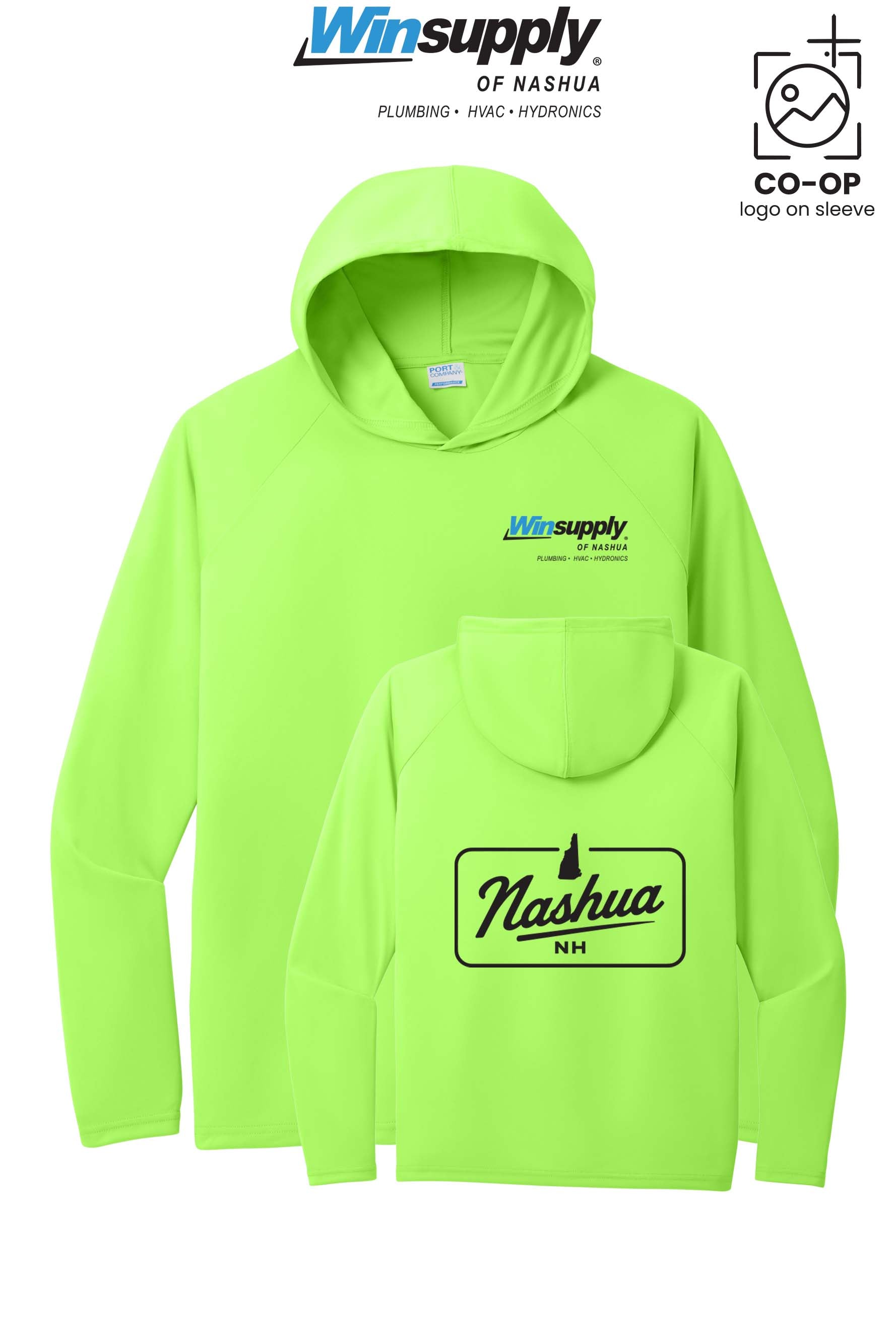 Port & Co™ Performance Pullover Hooded UPF50 Tee - Winsupply of Nashua