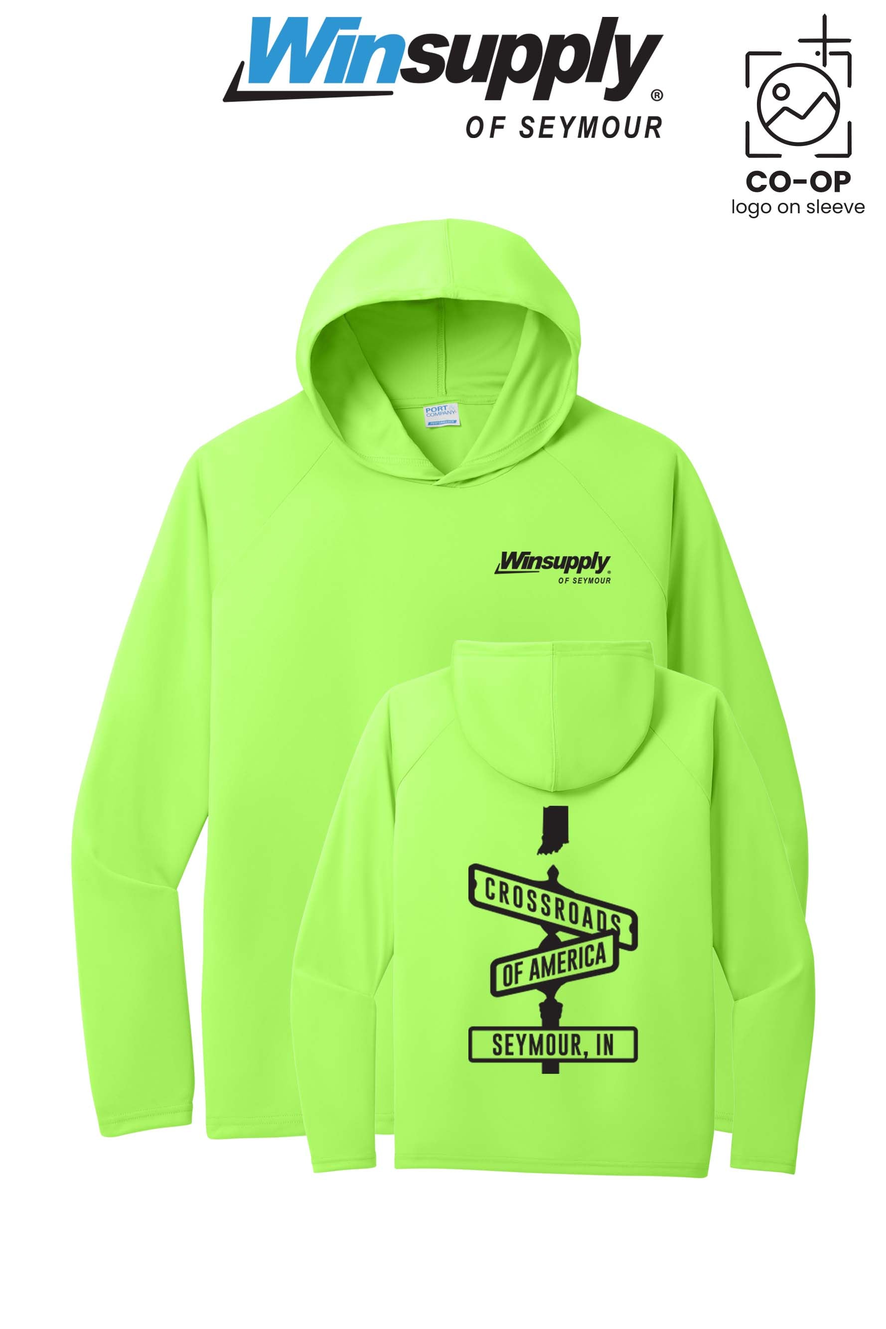 Port & Co™ Performance Pullover Hooded UPF50 Tee - Winsupply of Seymour IN