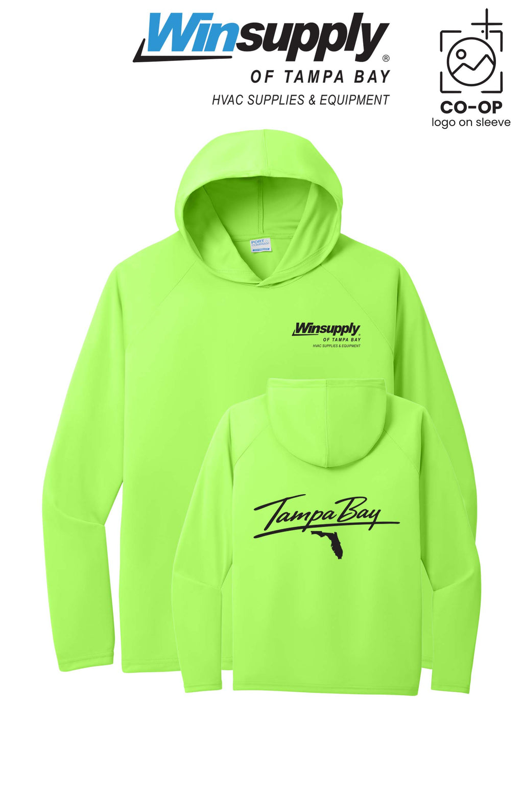 Port & Co™ Performance Pullover Hooded UPF50 Tee - Winsupply of Tampa Bay